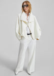 Manteau court Onelle en laine - Blanc