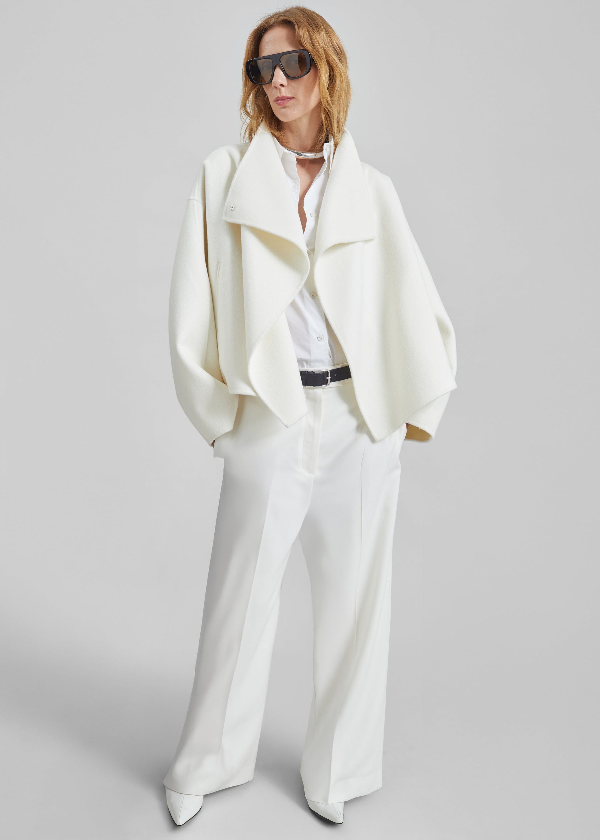 Shop the look image for Manteau court Onelle en laine - Blanc