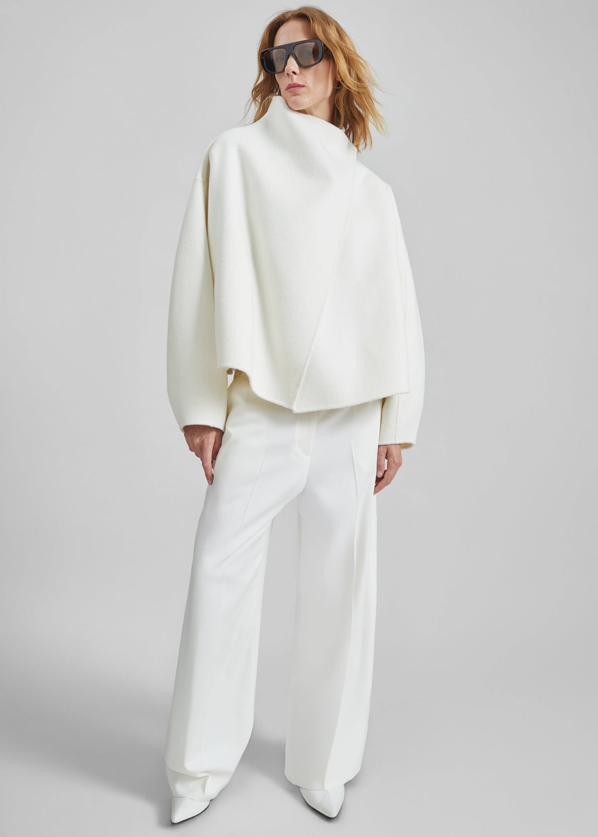 Manteau court Onelle en laine - Blanc - 6