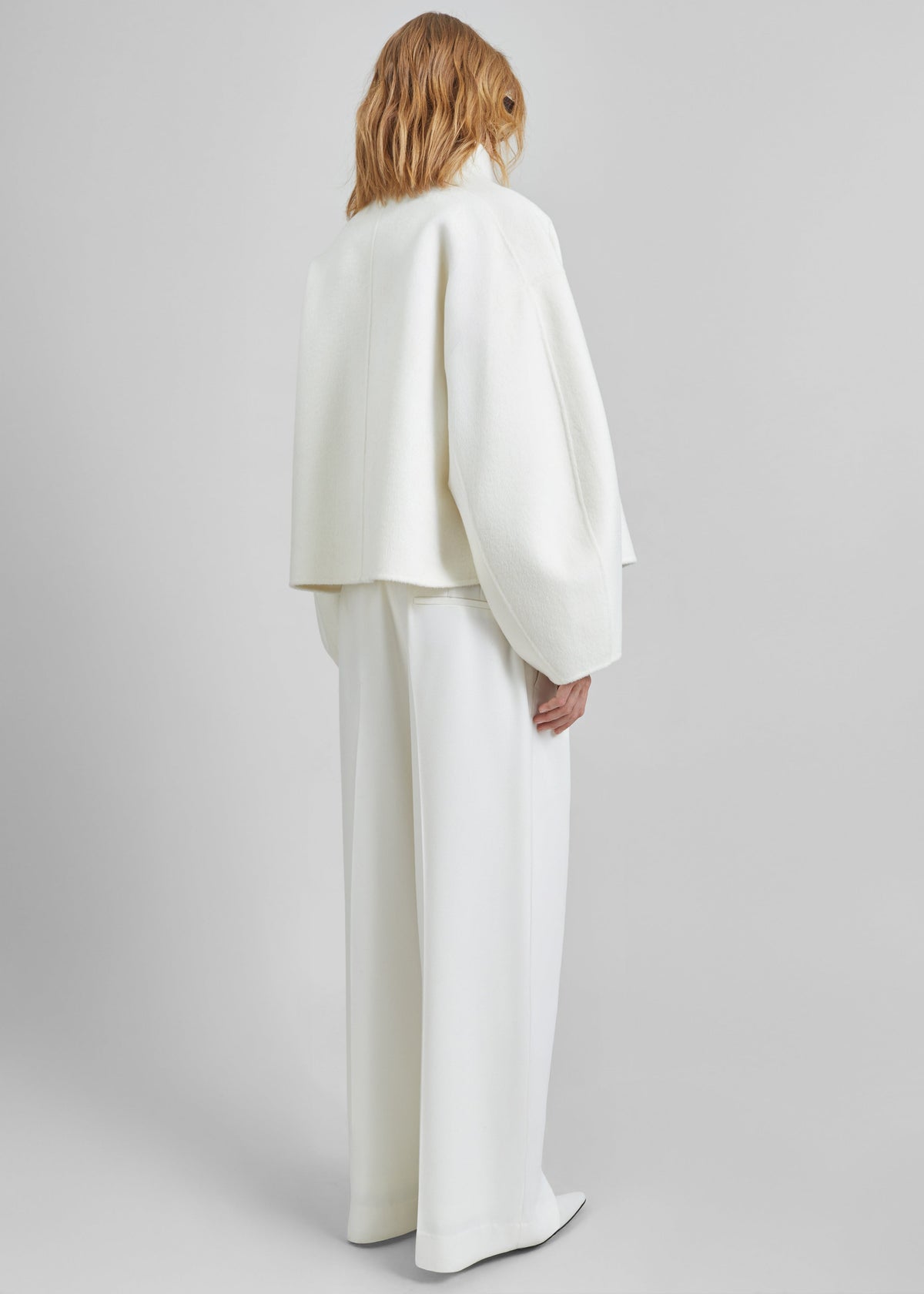 Manteau court Onelle en laine - Blanc - 11