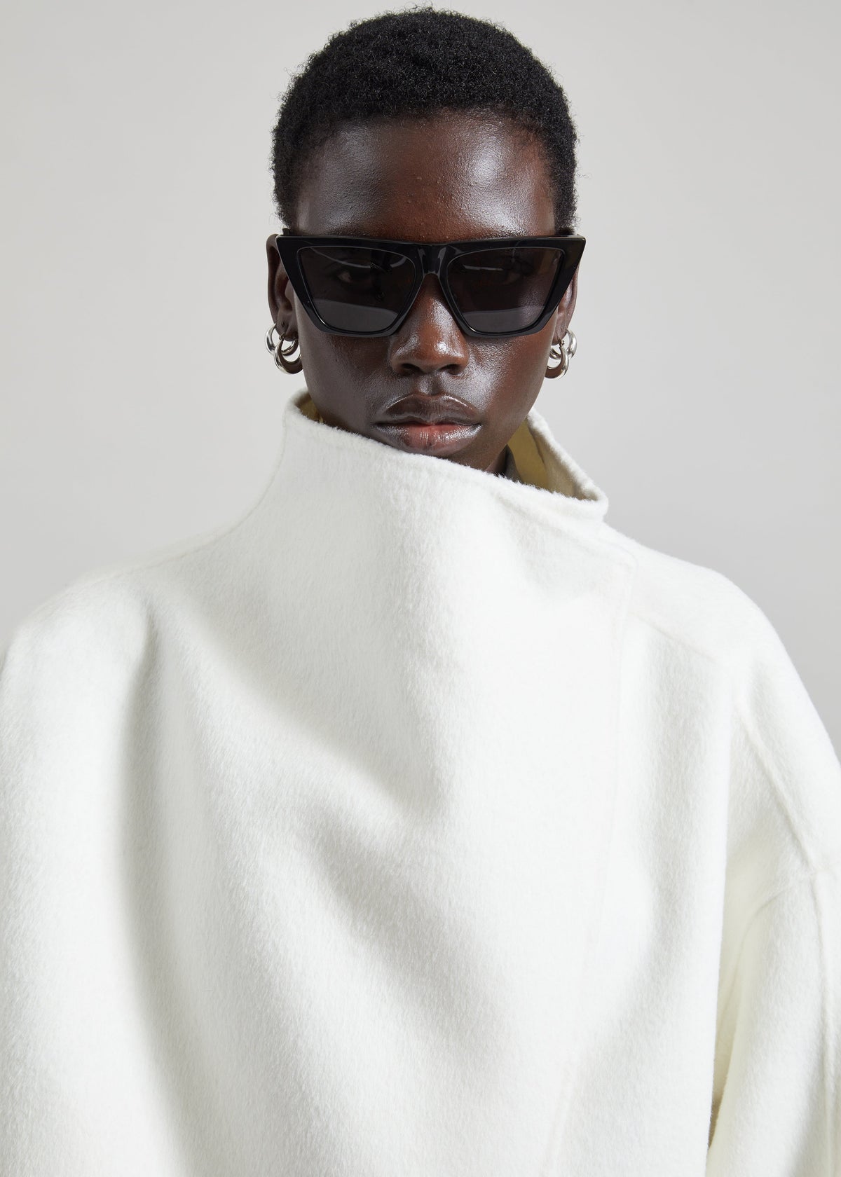 Manteau court Onelle en laine - Blanc - 4