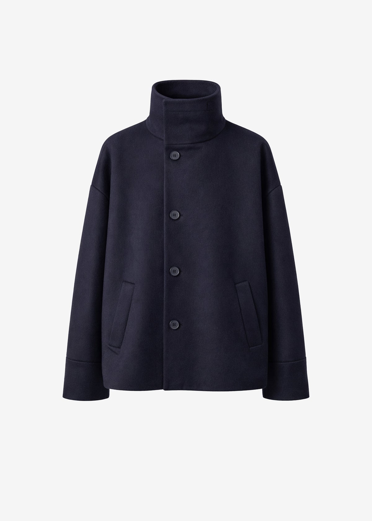 Onna Wool Short Coat - Navy