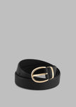 Ora Leather Belt - Black/Gold