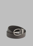 Ora Leather Belt - Grey/Silver