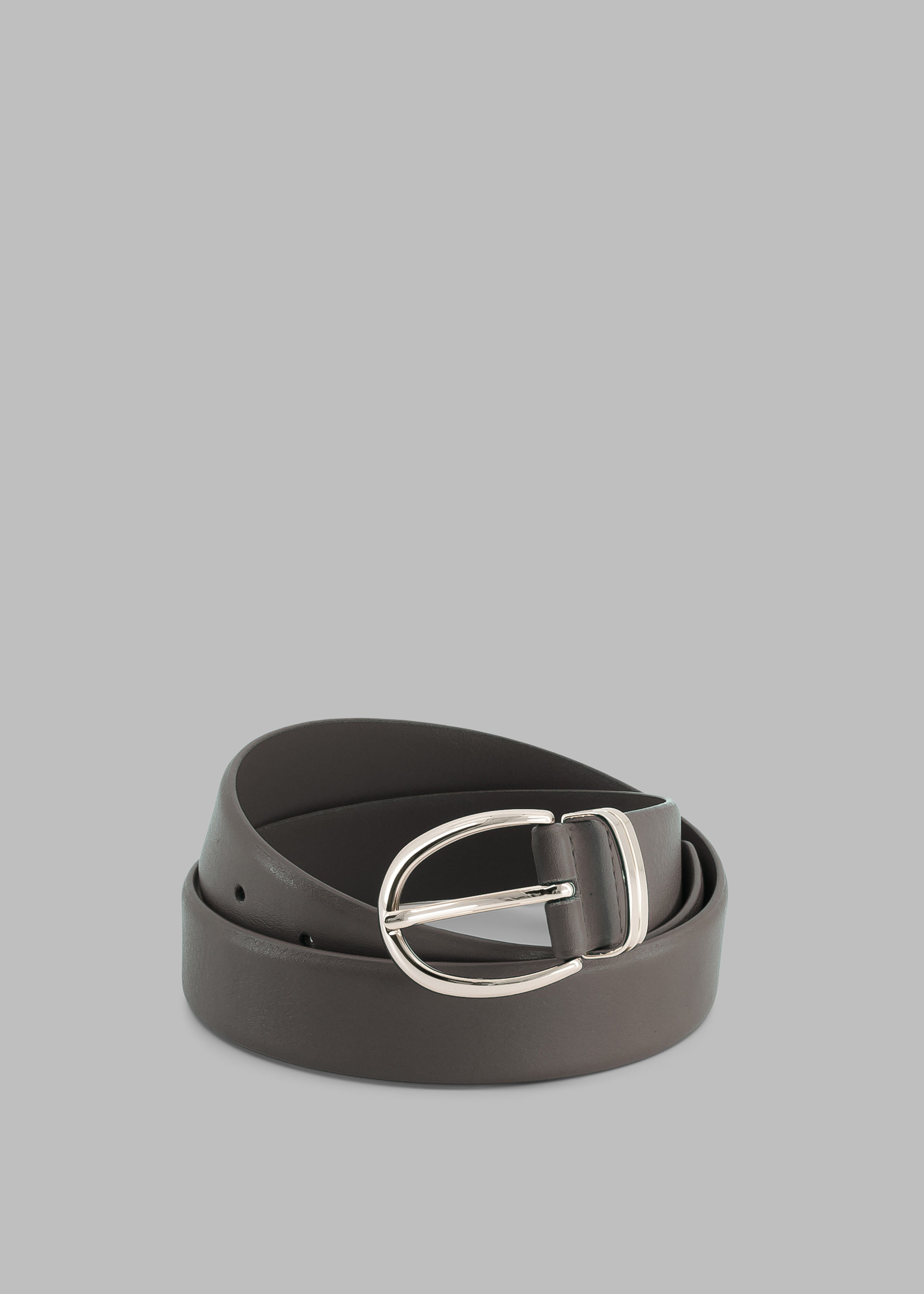 Ora Leather Belt - Grey/Silver - 1