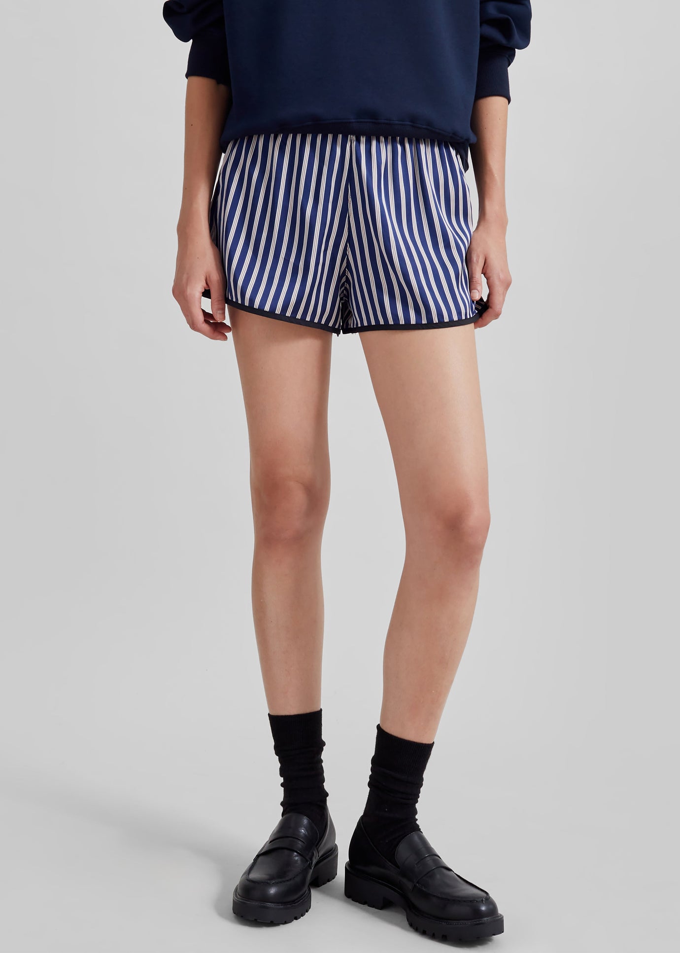 Oradea Striped Shorts - Blue/Pink - 1