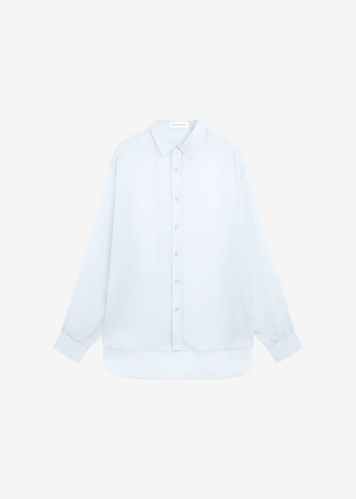 Oria Sheer Silk Chiffon Shirt - Pale Blue - 9