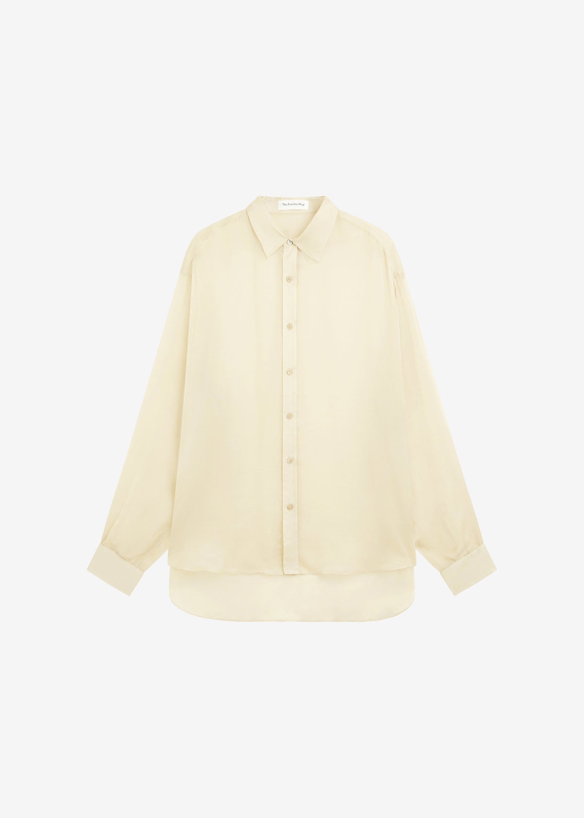 Oria Sheer Silk Chiffon Shirt - Pale Yellow - 11