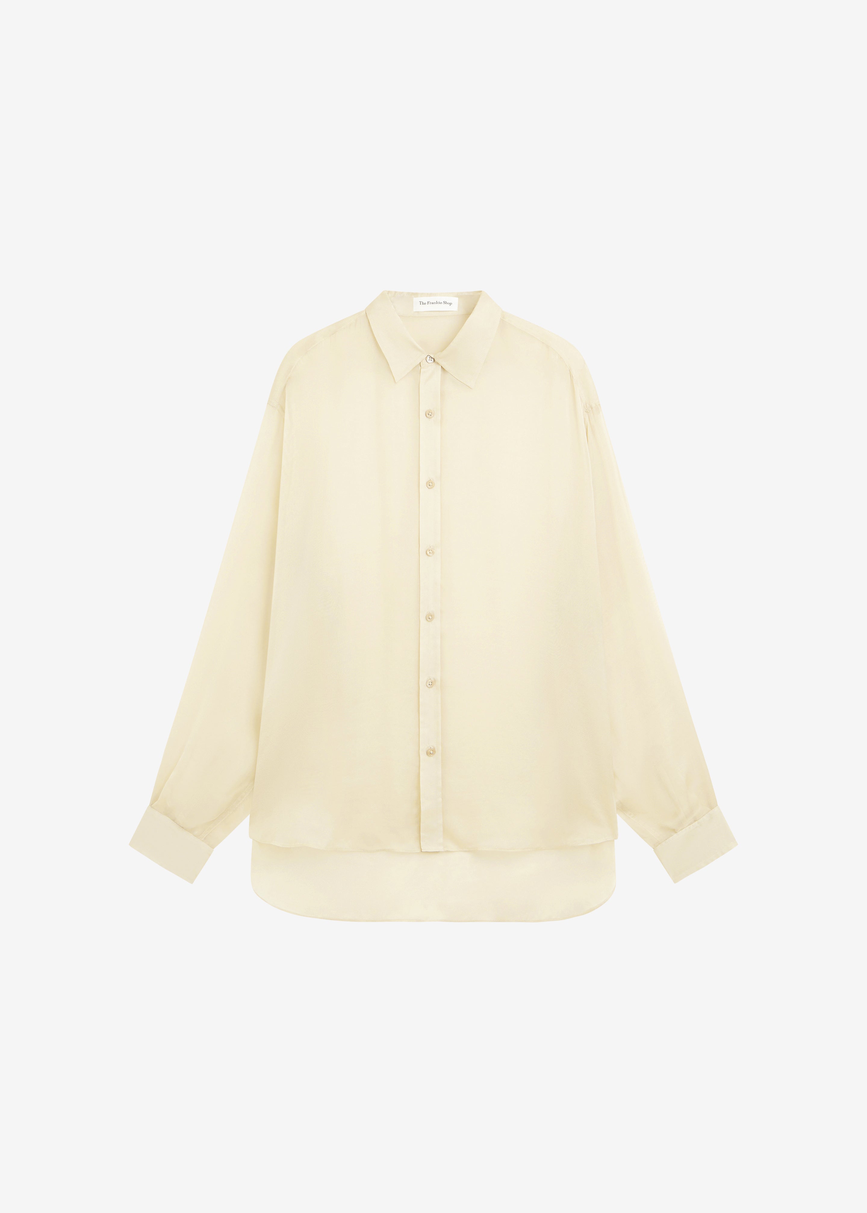 Oria Sheer Silk Chiffon Shirt - Pale Yellow - 11