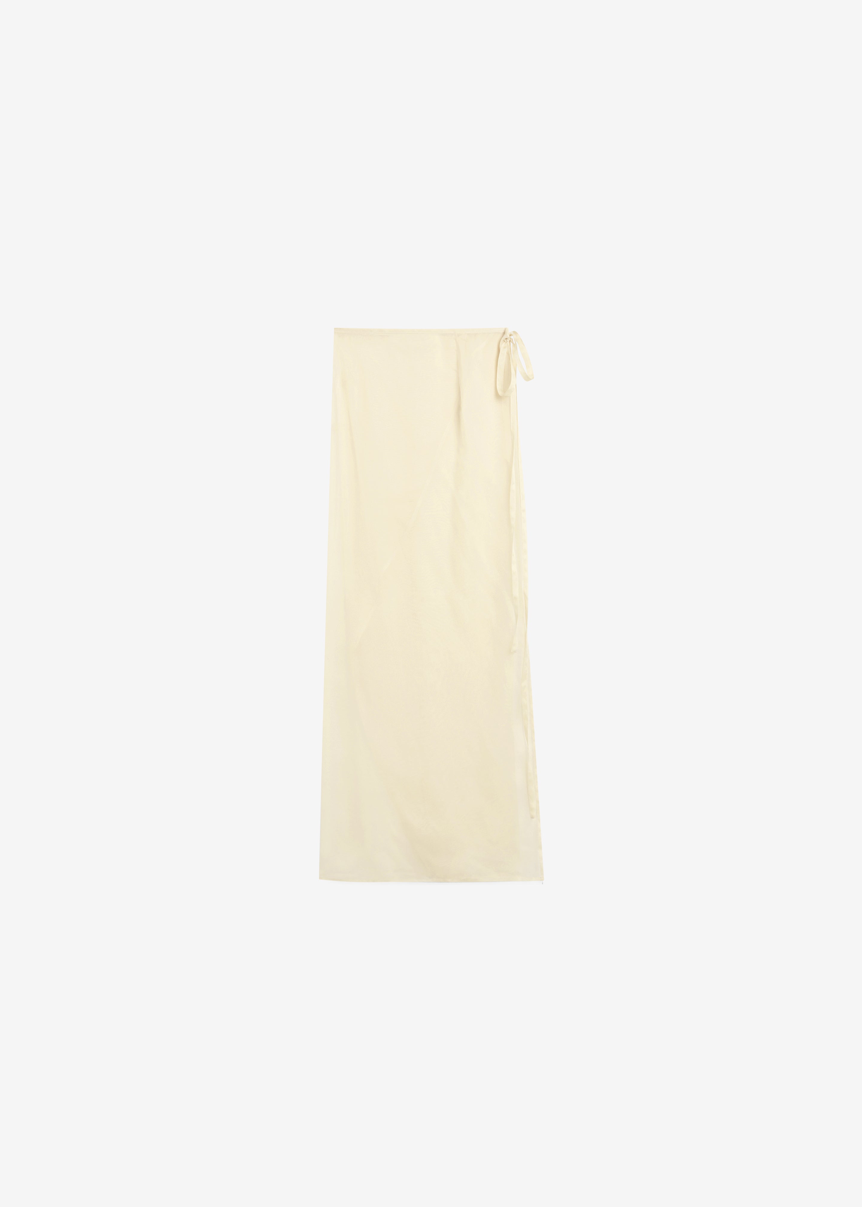 Oria Sheer Silk Chiffon Wrap Skirt - Pale Yellow – The Frankie