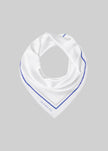 Oris Silk Scarf - White/Blue