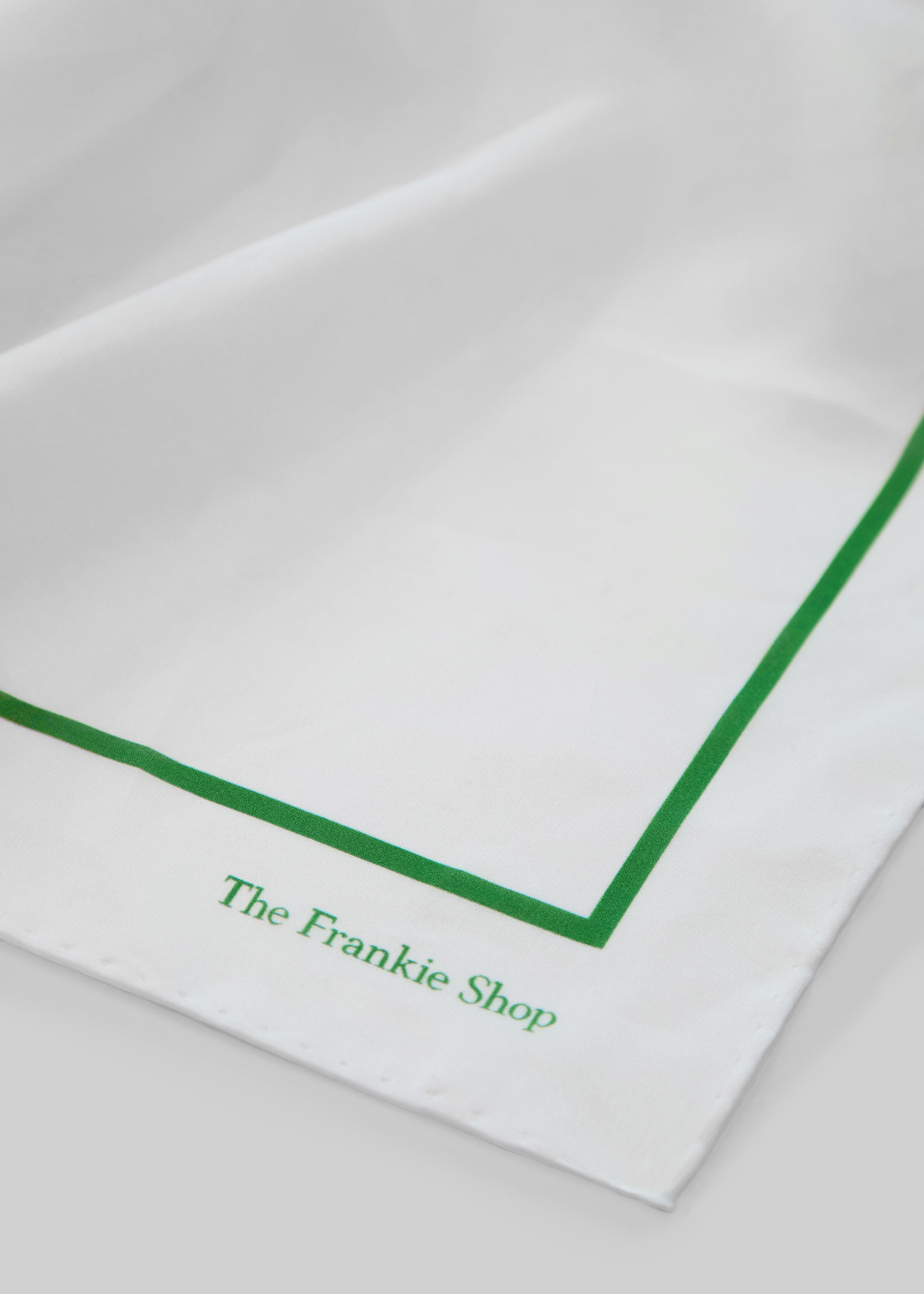 Oris Silk Scarf - White/Green