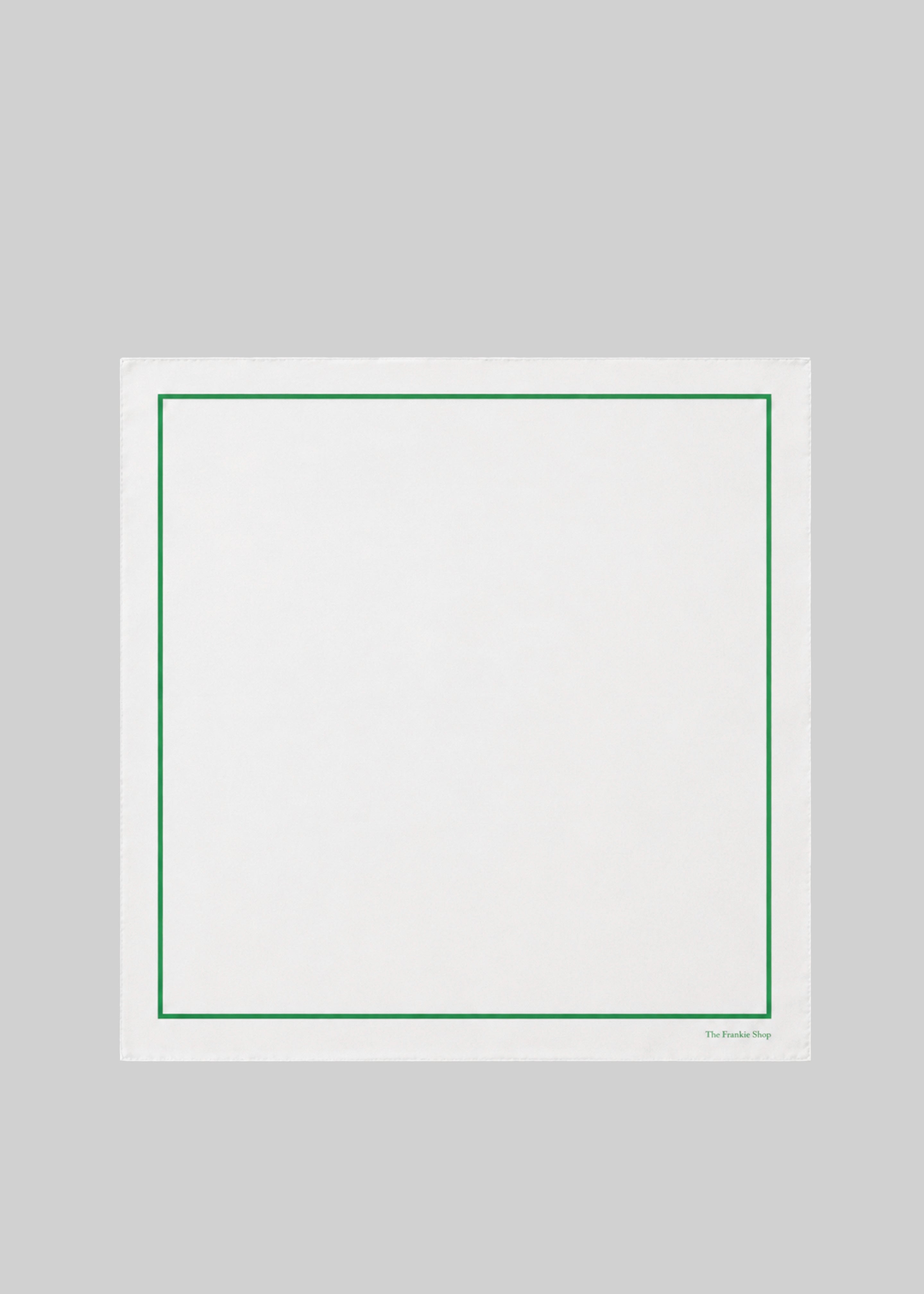 Oris Silk Scarf - White/Green