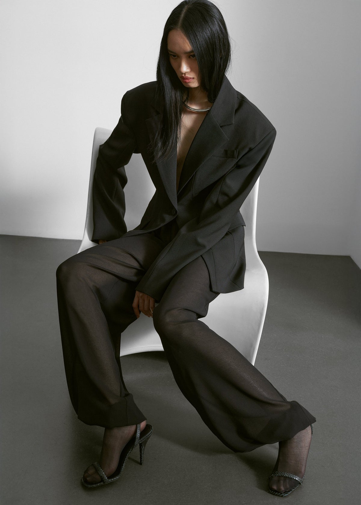 Orissa Sheer Balloon Pants - Black - 6