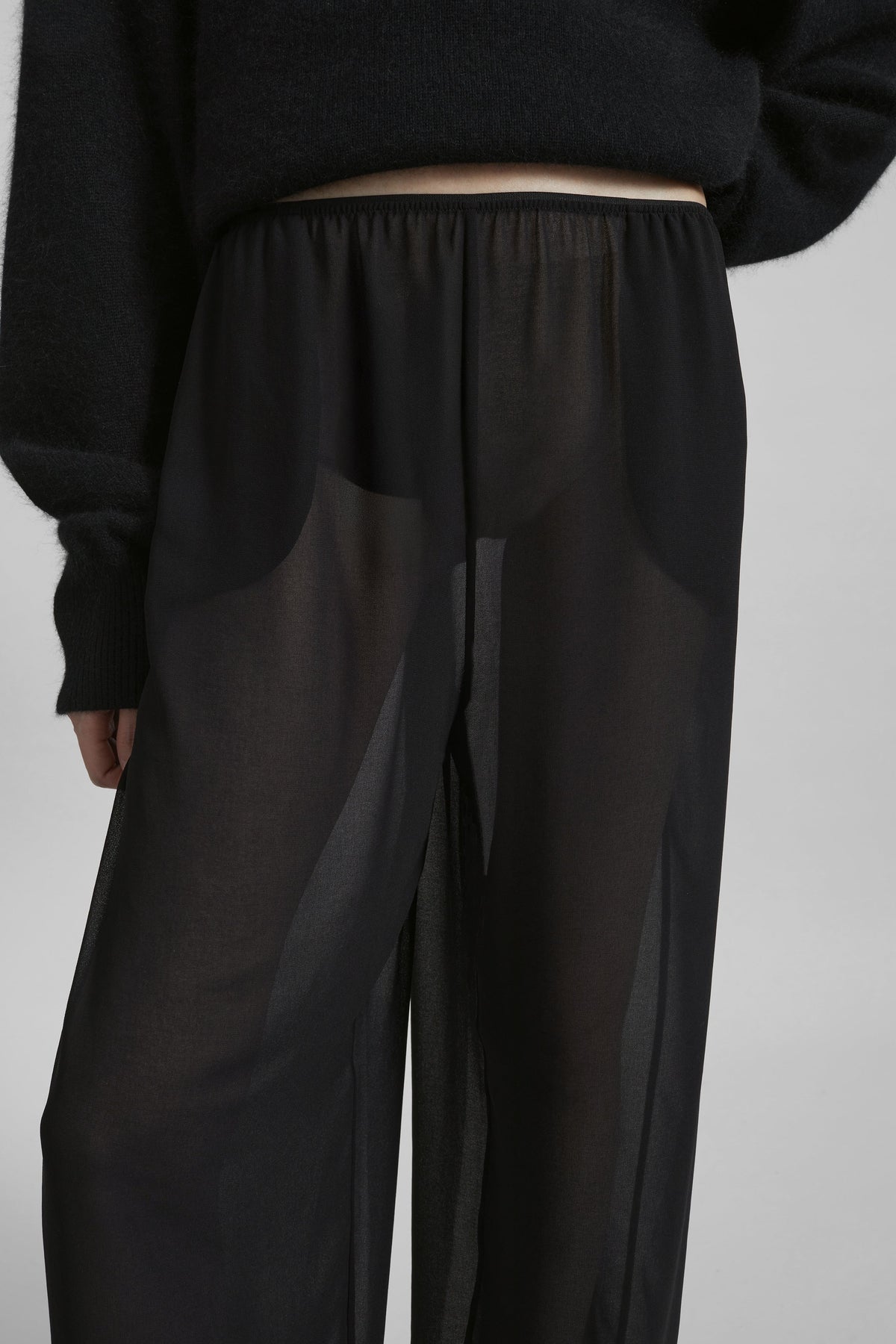 Orissa Sheer Balloon Pants - Black - 9