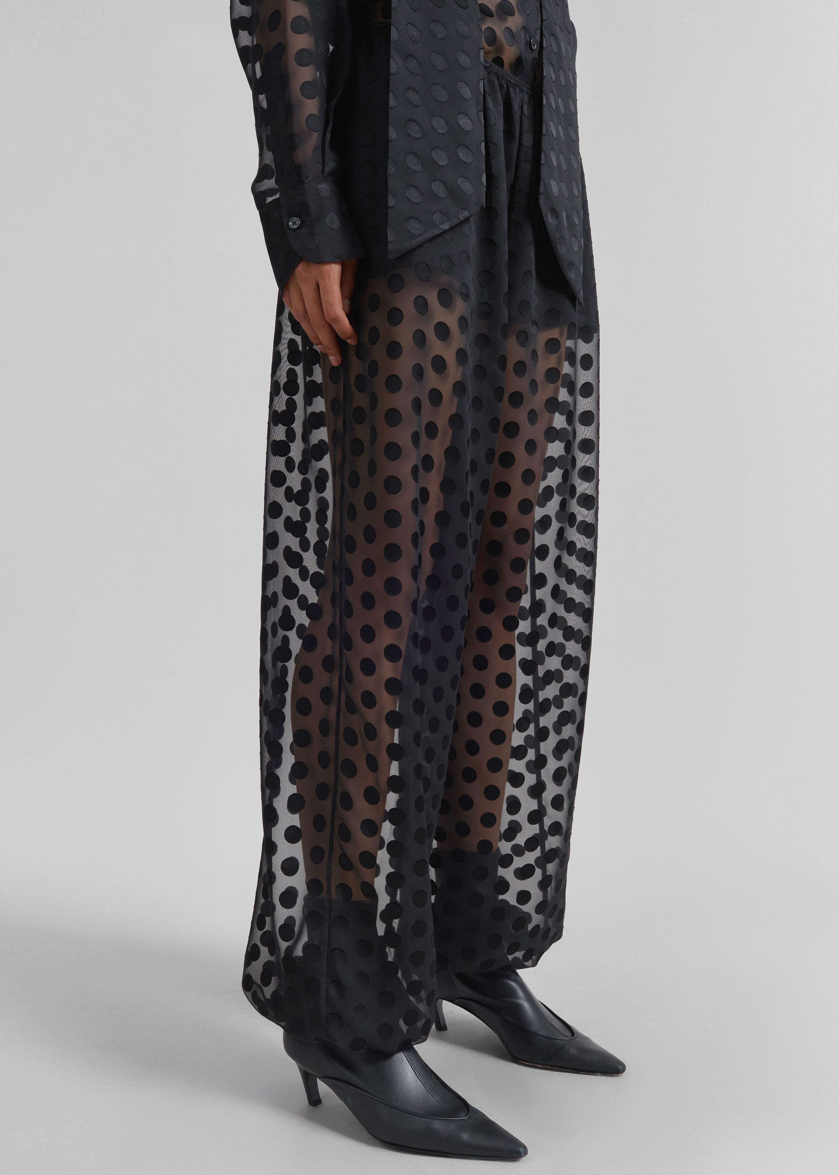 Orissa Sheer Balloon Pants - Black Polka Dot - 2