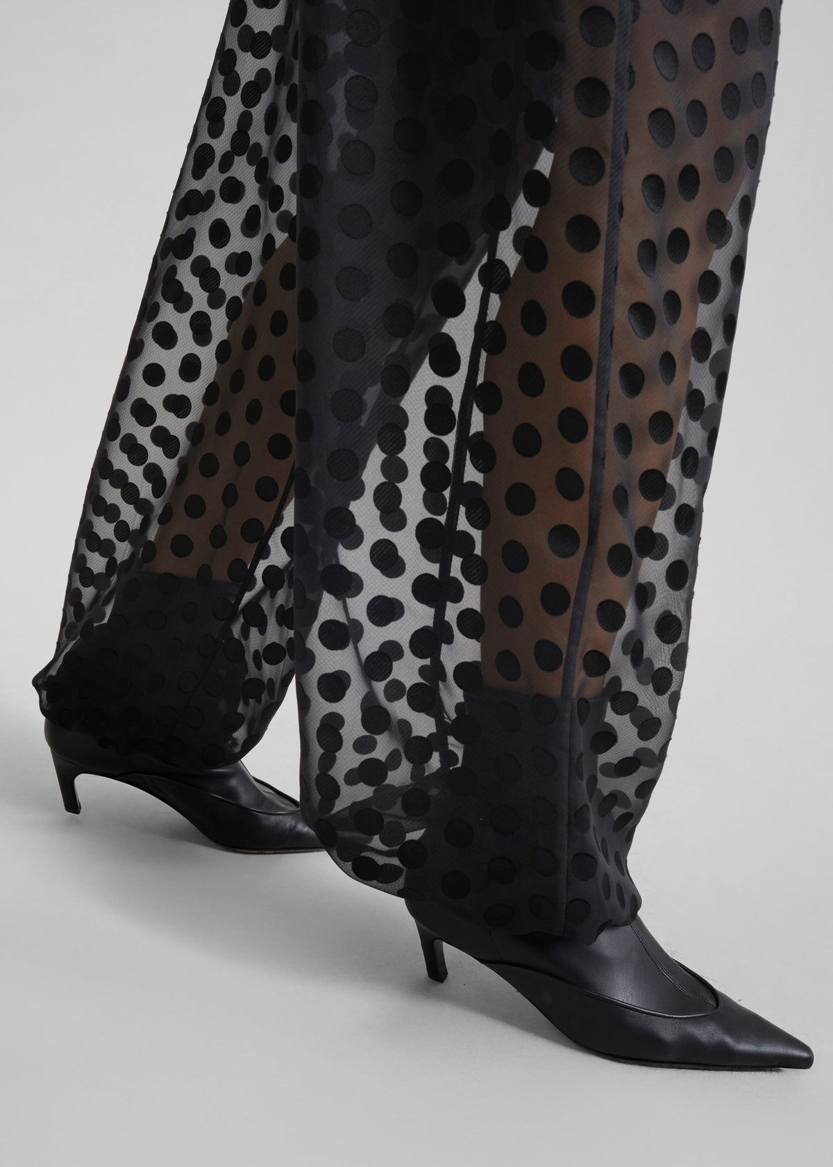 Orissa Sheer Balloon Pants - Black Polka Dot - 5