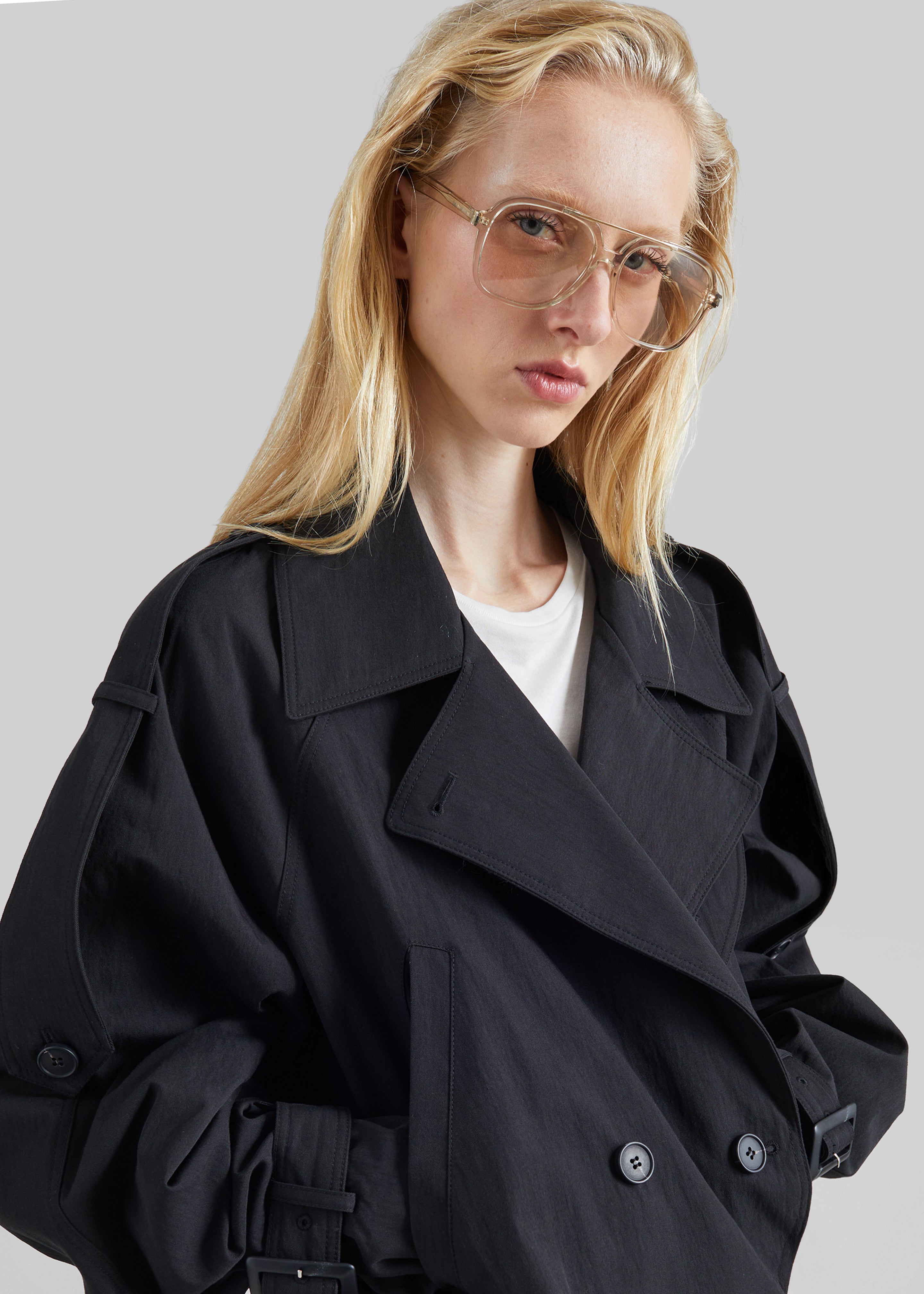 Orival Short Trench - Black – The Frankie Shop Europe