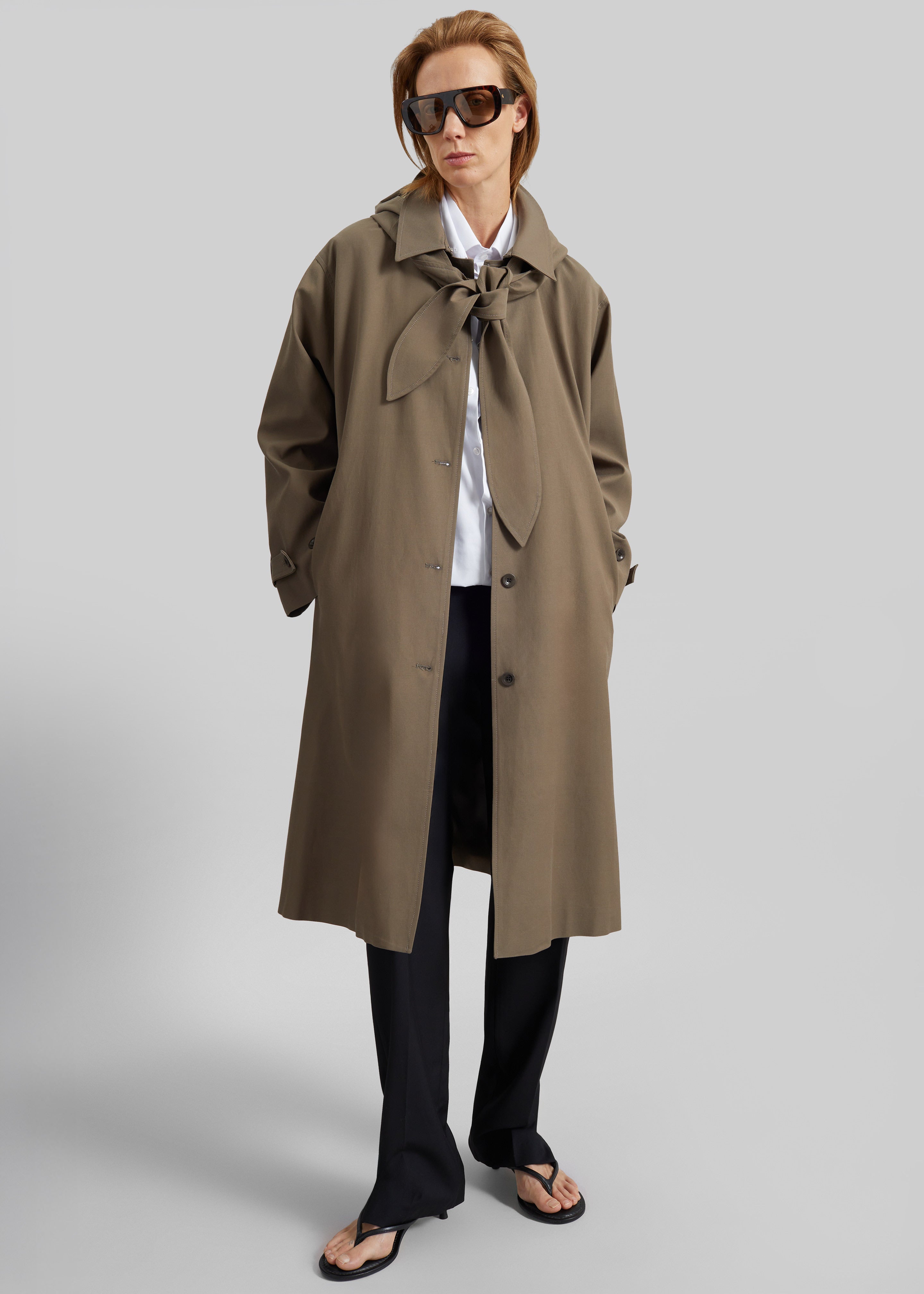 Orly Detachable Hood Trench Coat - Brown – The Frankie Shop Europe