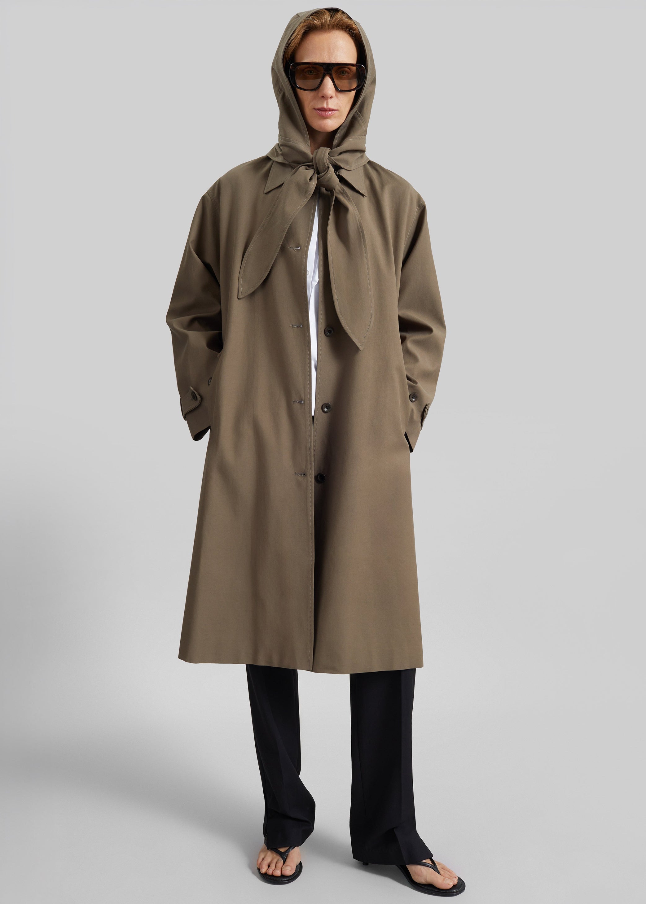 Shop the look image for Orly Detachable Hood Trench Coat - Brown