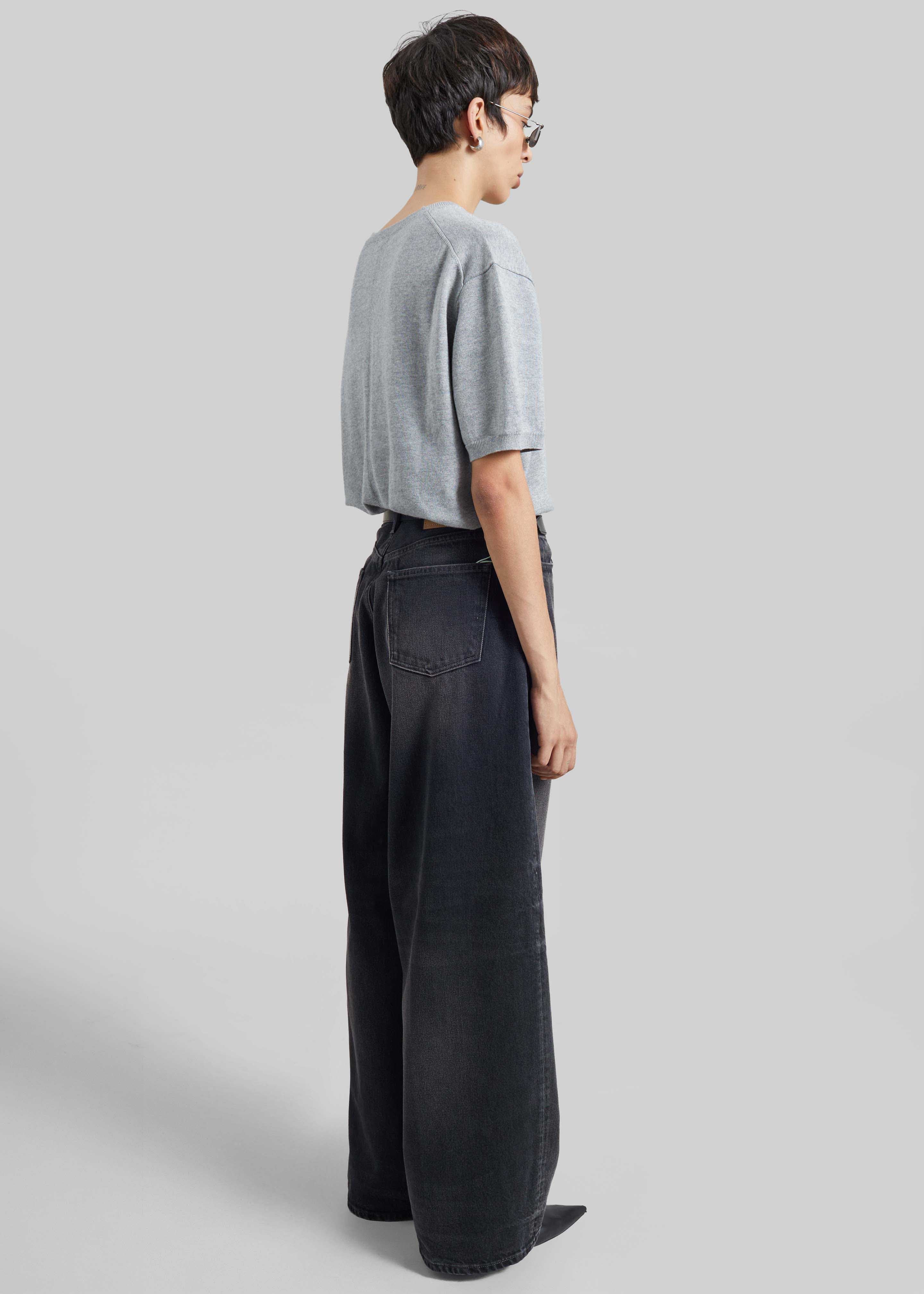Ornan V-Neck Knit Pullover - Light Grey