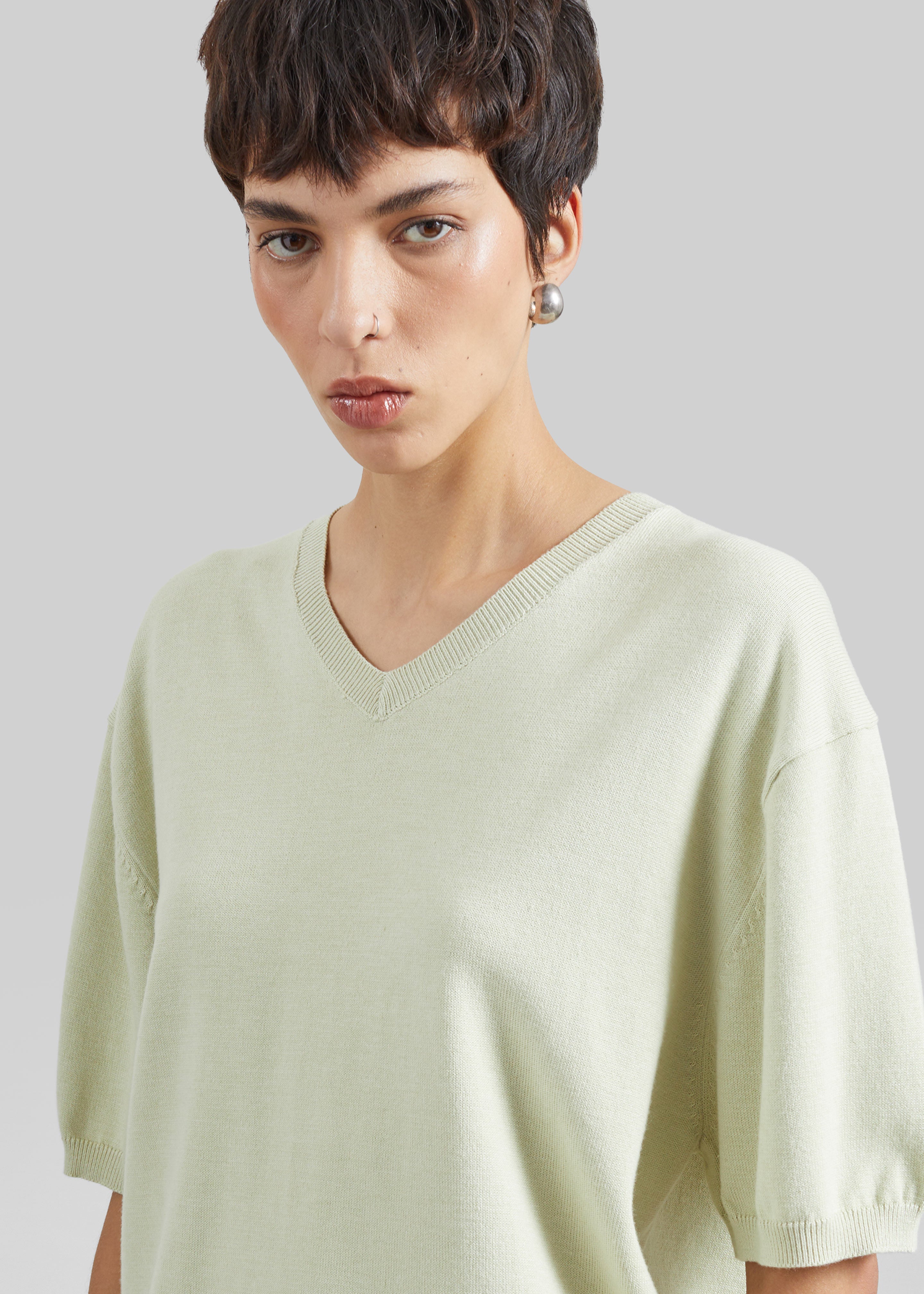 Ornan V-Neck Knit Pullover - Sage