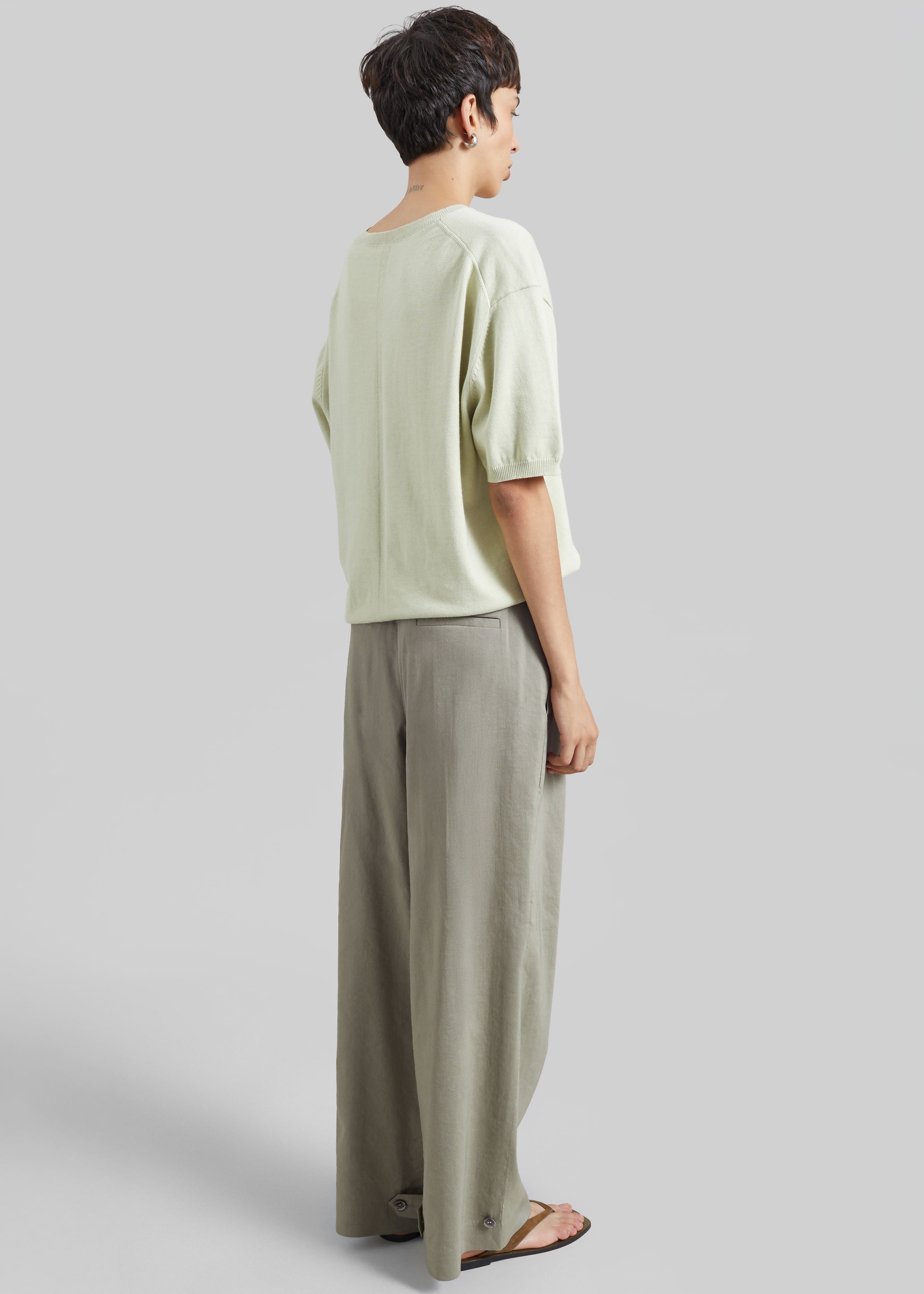 Ornan V-Neck Knit Pullover - Sage