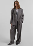 Orsay Boxy Double Breasted Blazer - Dark Grey