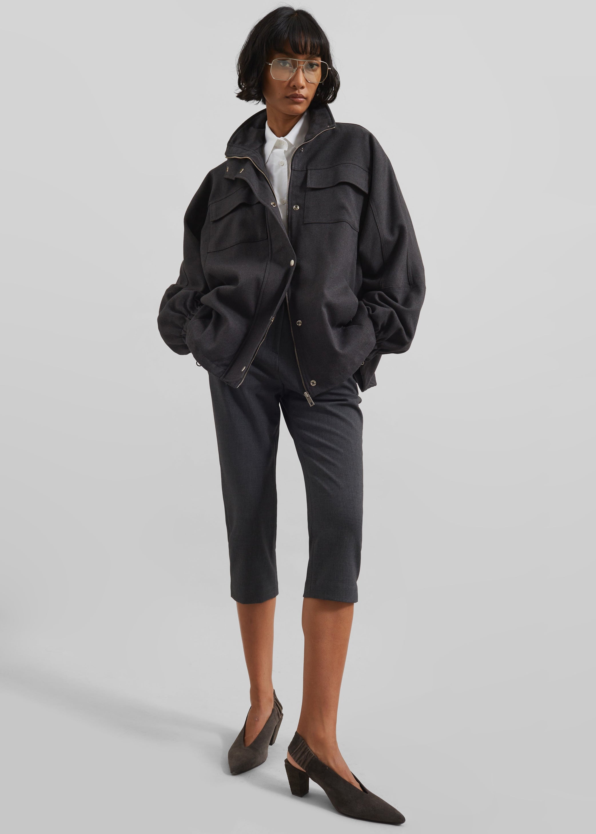 Shop the look image for Orsha Capri Pants - Grey