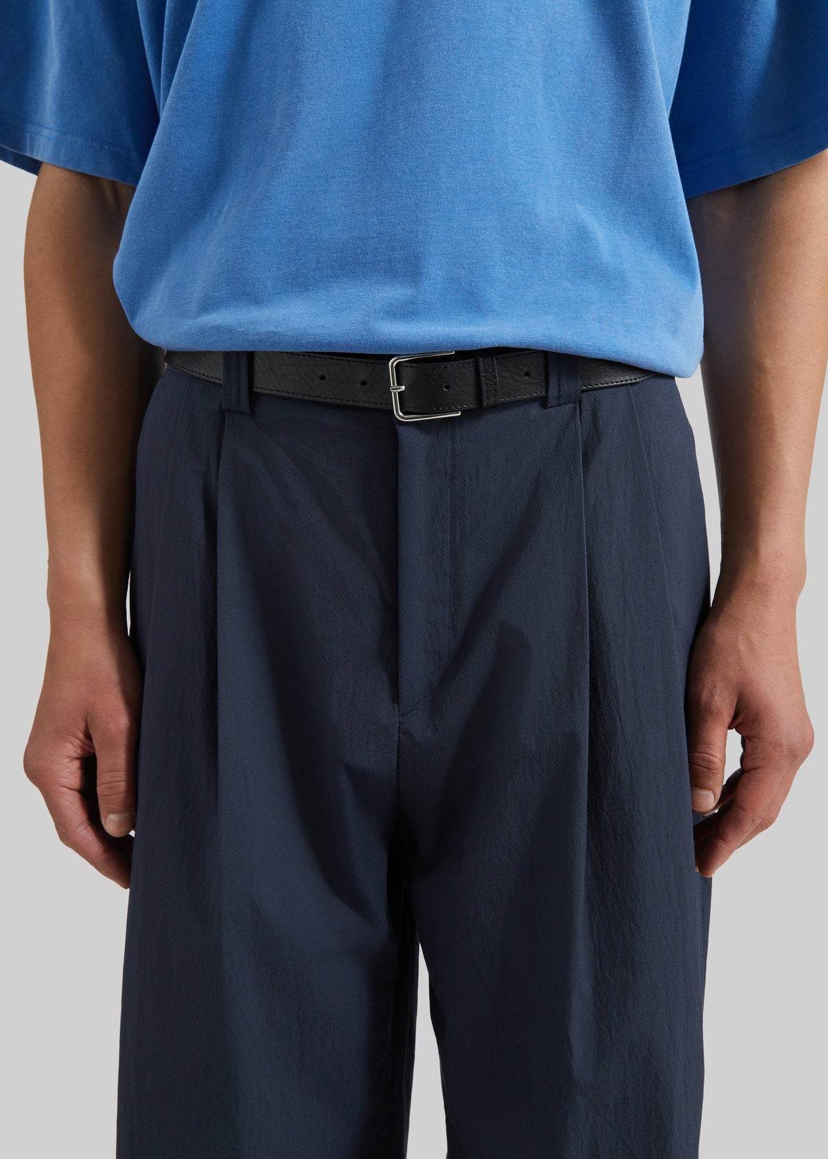 Osaka Pleated Pants - Navy - 3
