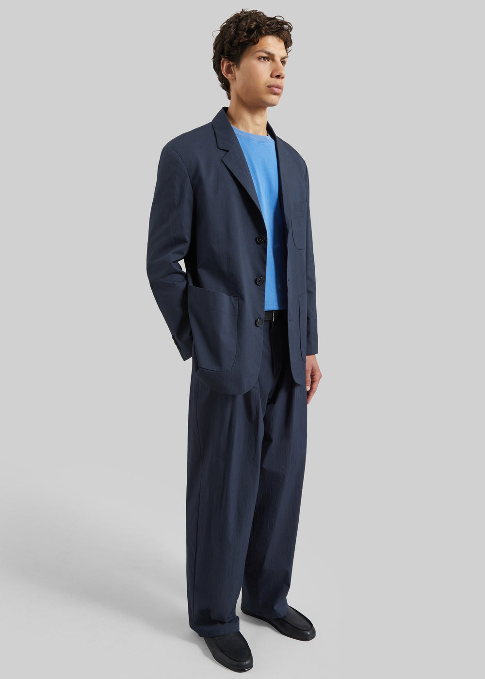Osaka Single Breasted Blazer - Navy - 1