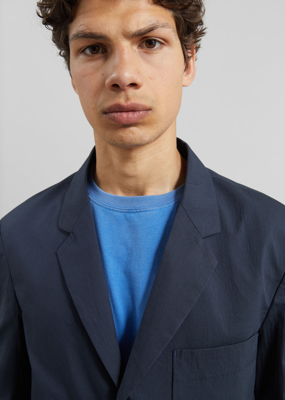 Osaka Single Breasted Blazer - Navy - 1