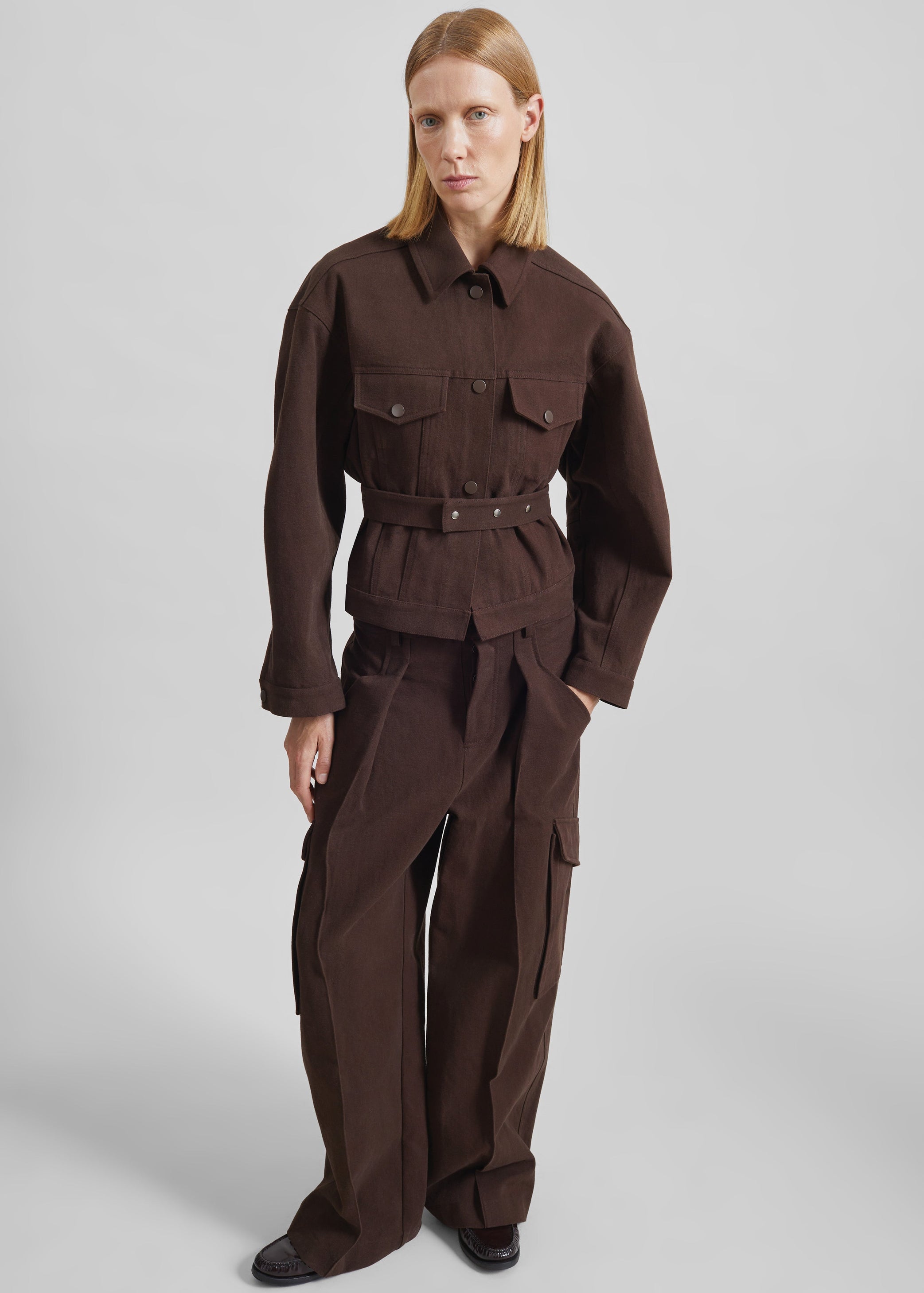 Shop the look image for Oslo Cotton Cargo Pants - Brown