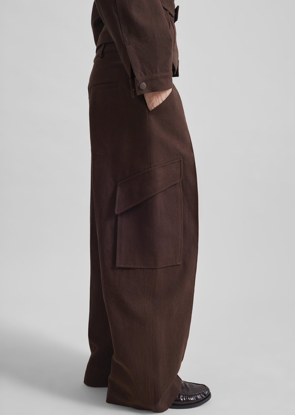 Oslo Cotton Cargo Pants - Brown - 2