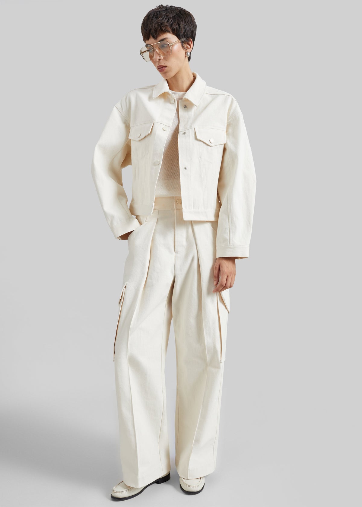Oslo Cotton Cinched Jacket - Beige - 3