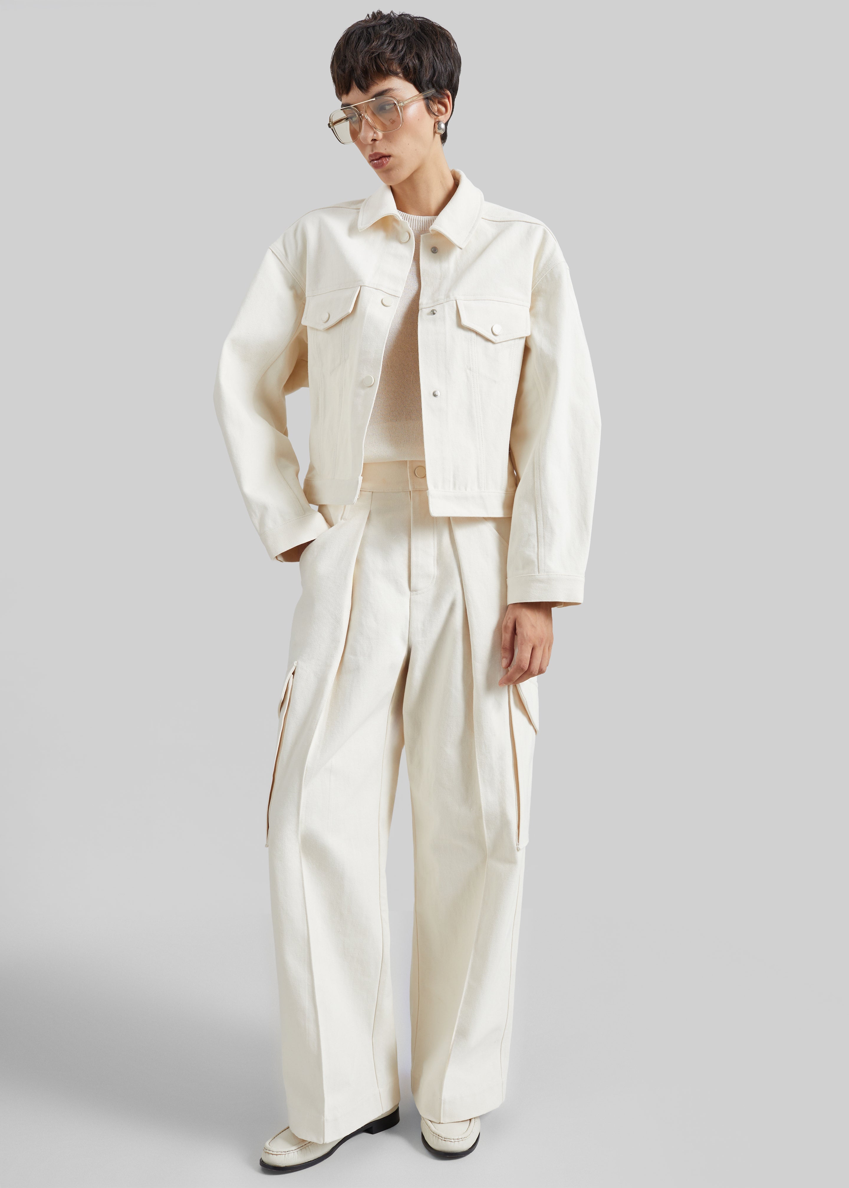 Oslo Cotton Cinched Jacket - Beige - 3