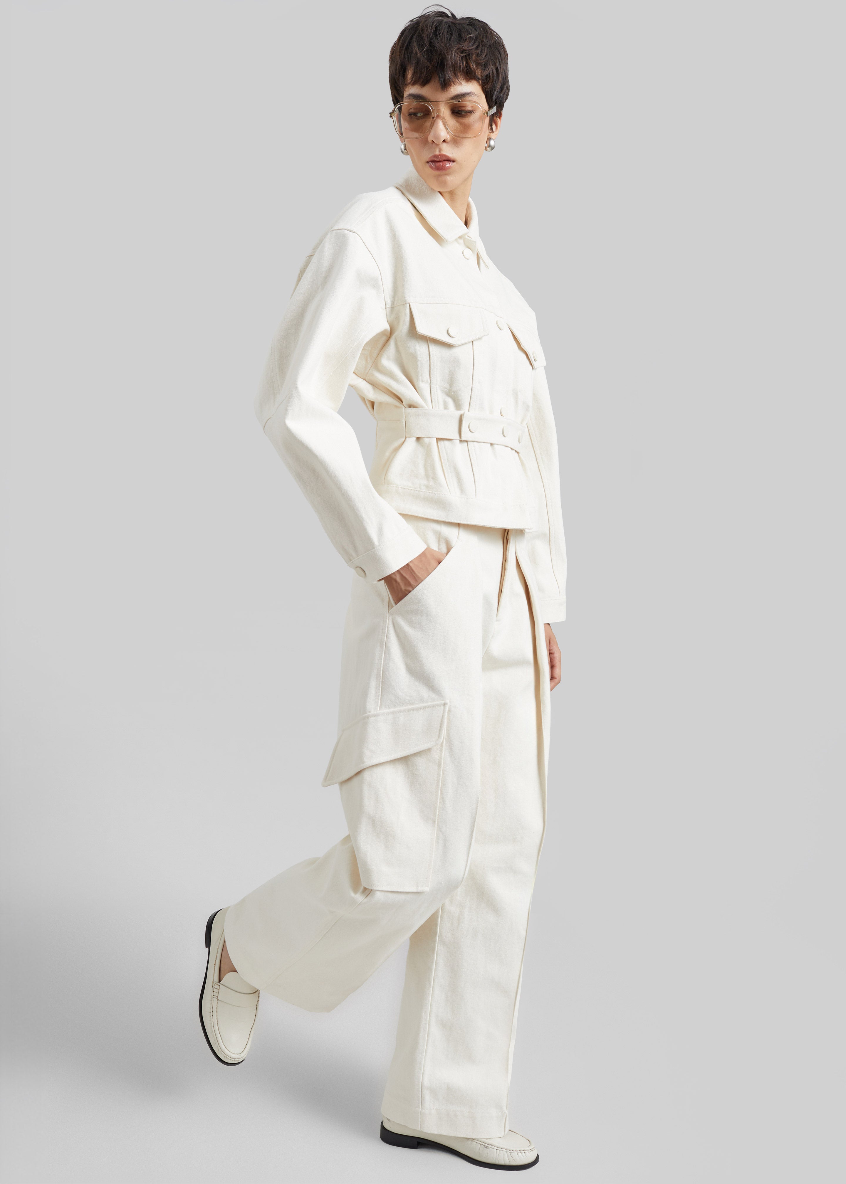 Oslo Cotton Cinched Jacket - Beige - 7