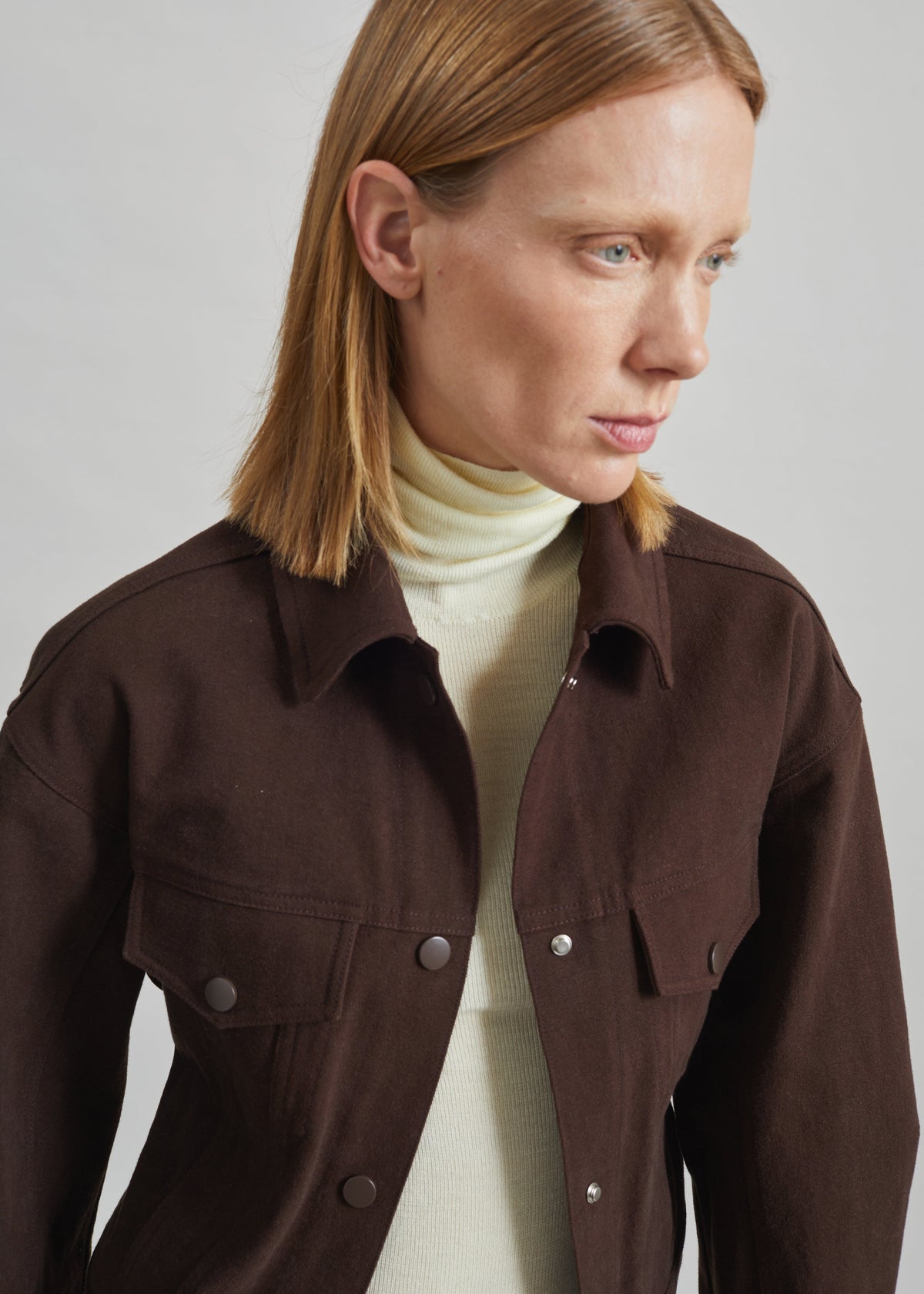 Oslo Cotton Cinched Jacket - Brown - 4
