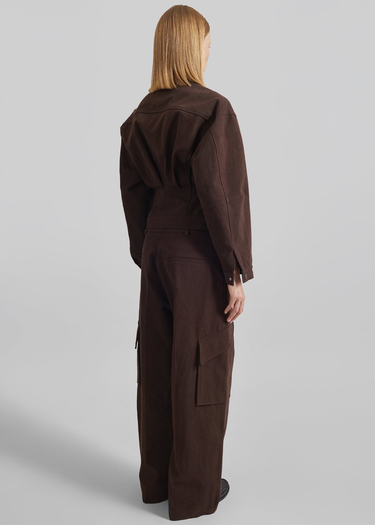 Oslo Cotton Cinched Jacket - Brown - 7