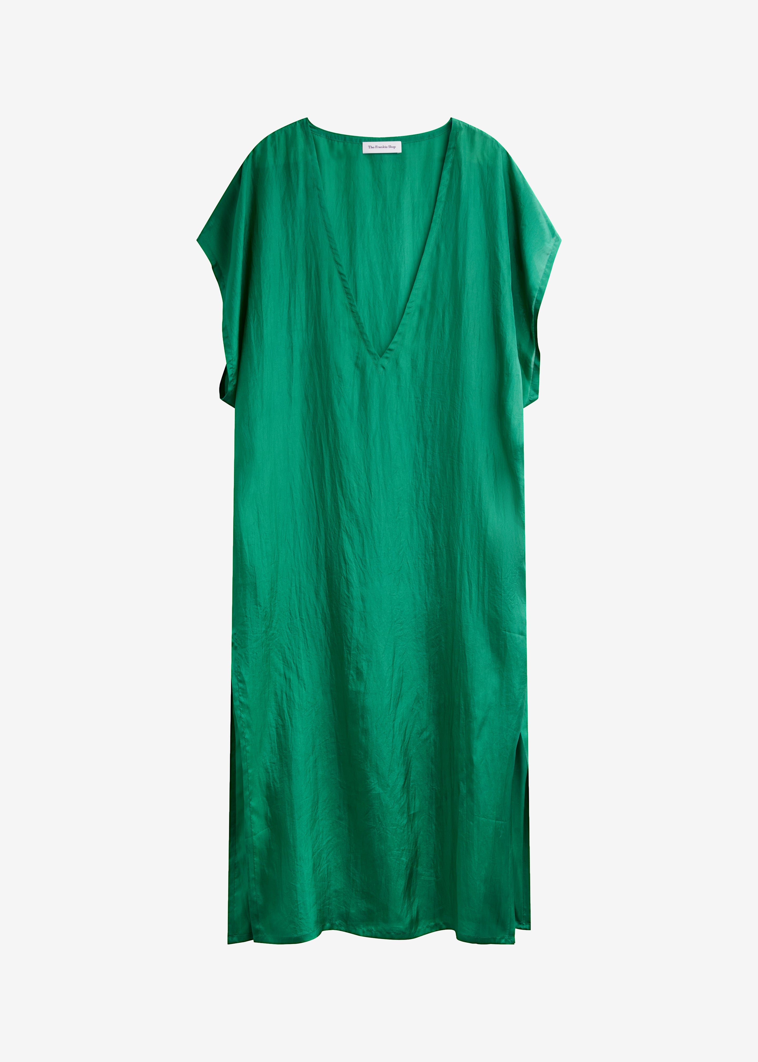 Ostuni Sheer Fluid Kaftan Dress - Emerald - 7