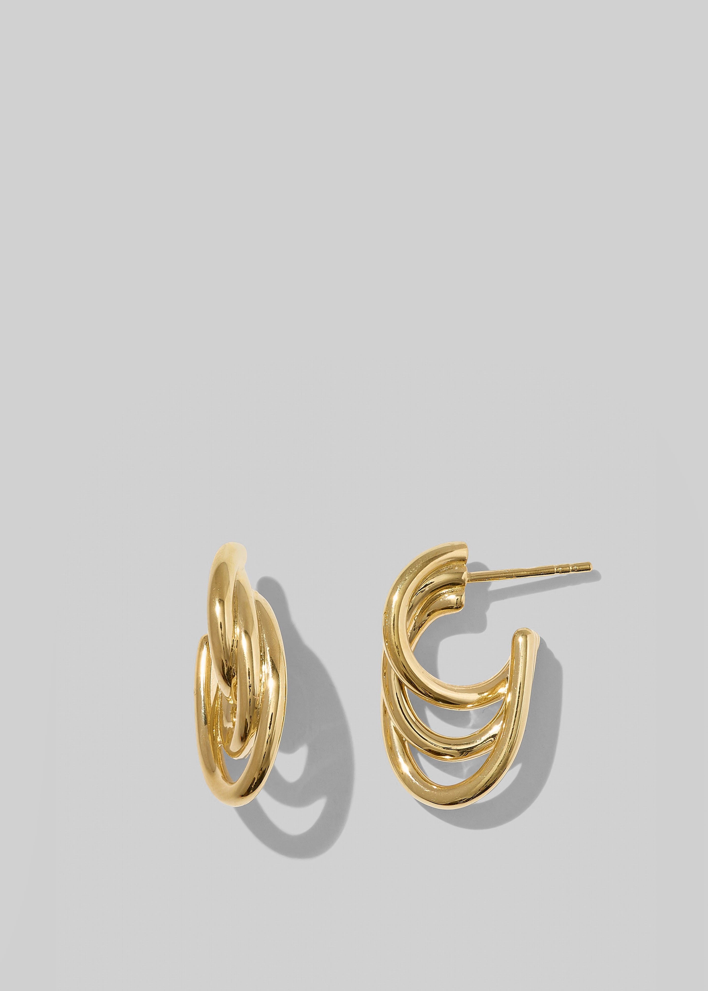 Otiumberg Gathered Sonder Hoops - Gold - 3