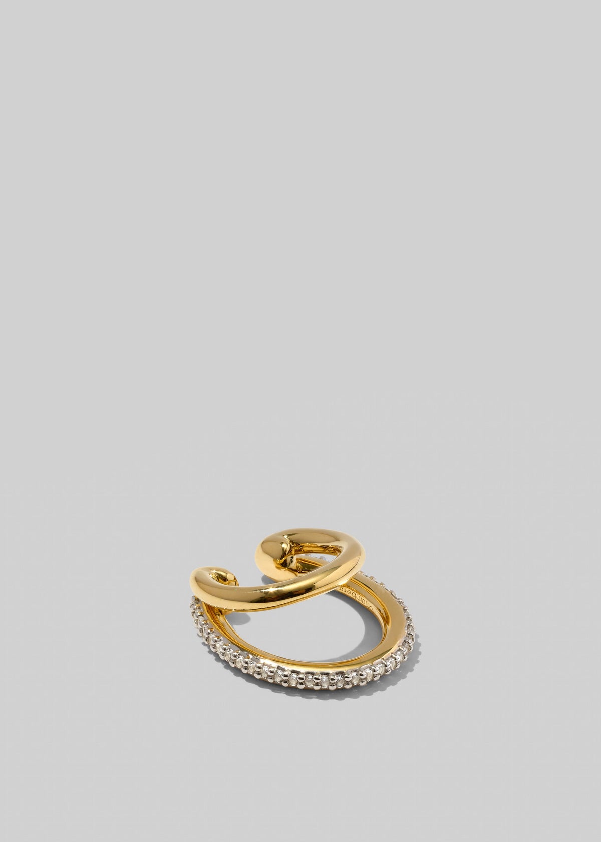 Otiumberg Pave Double Ear Cuff - Gold - 1