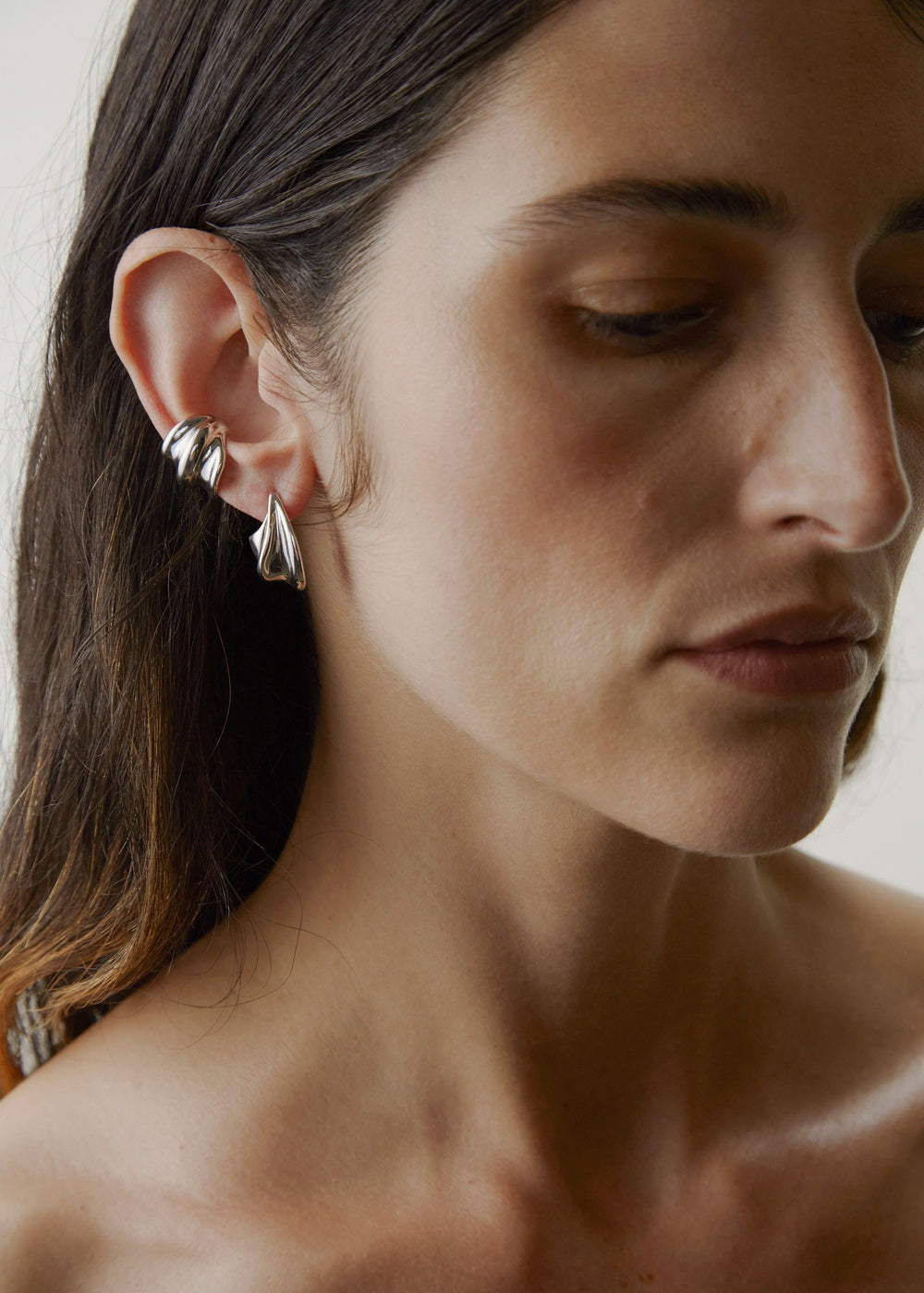 Otiumberg Wave Ear Cuff - Silver - 1