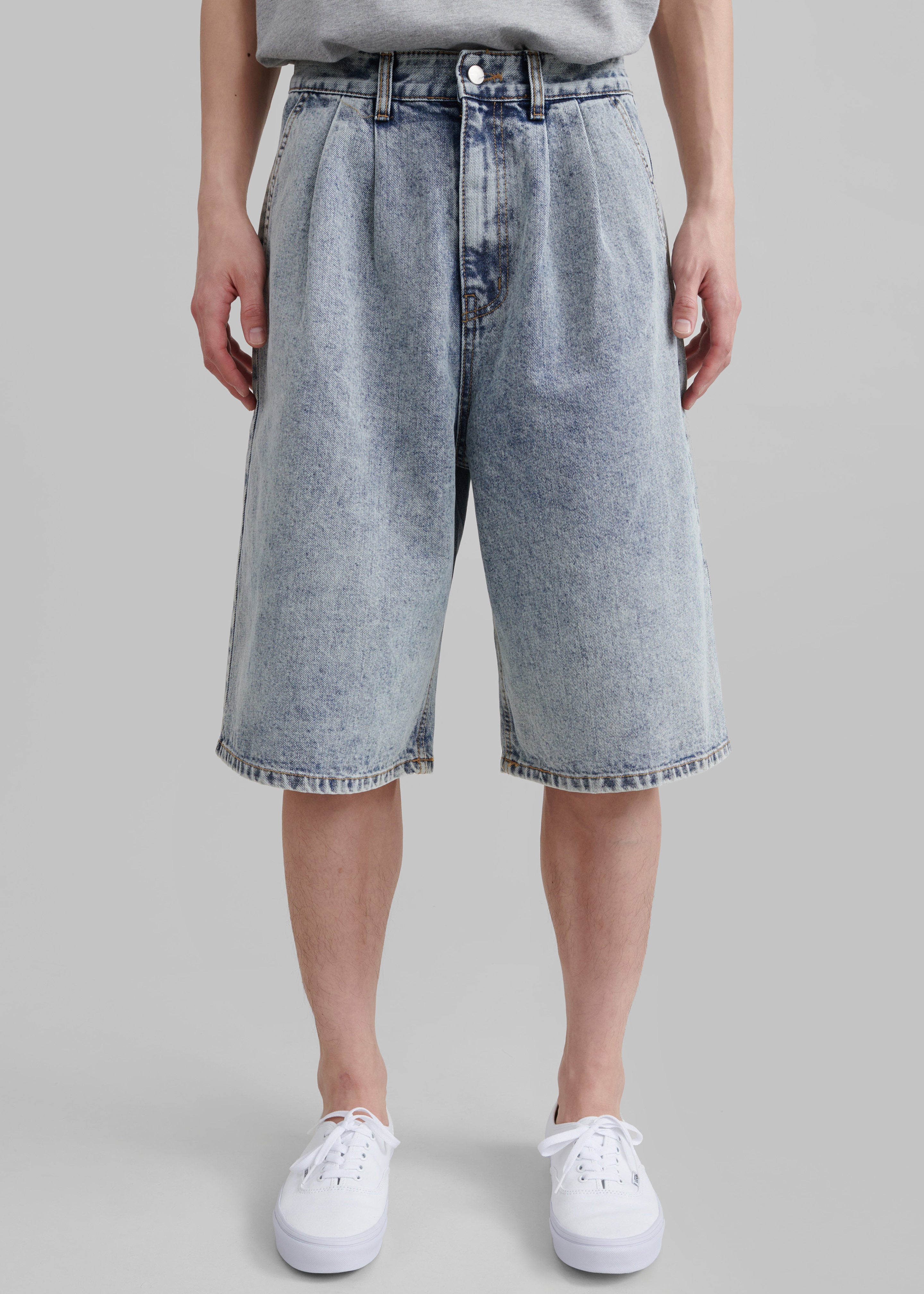 Otto Denim Bermuda Shorts - Blue - 5