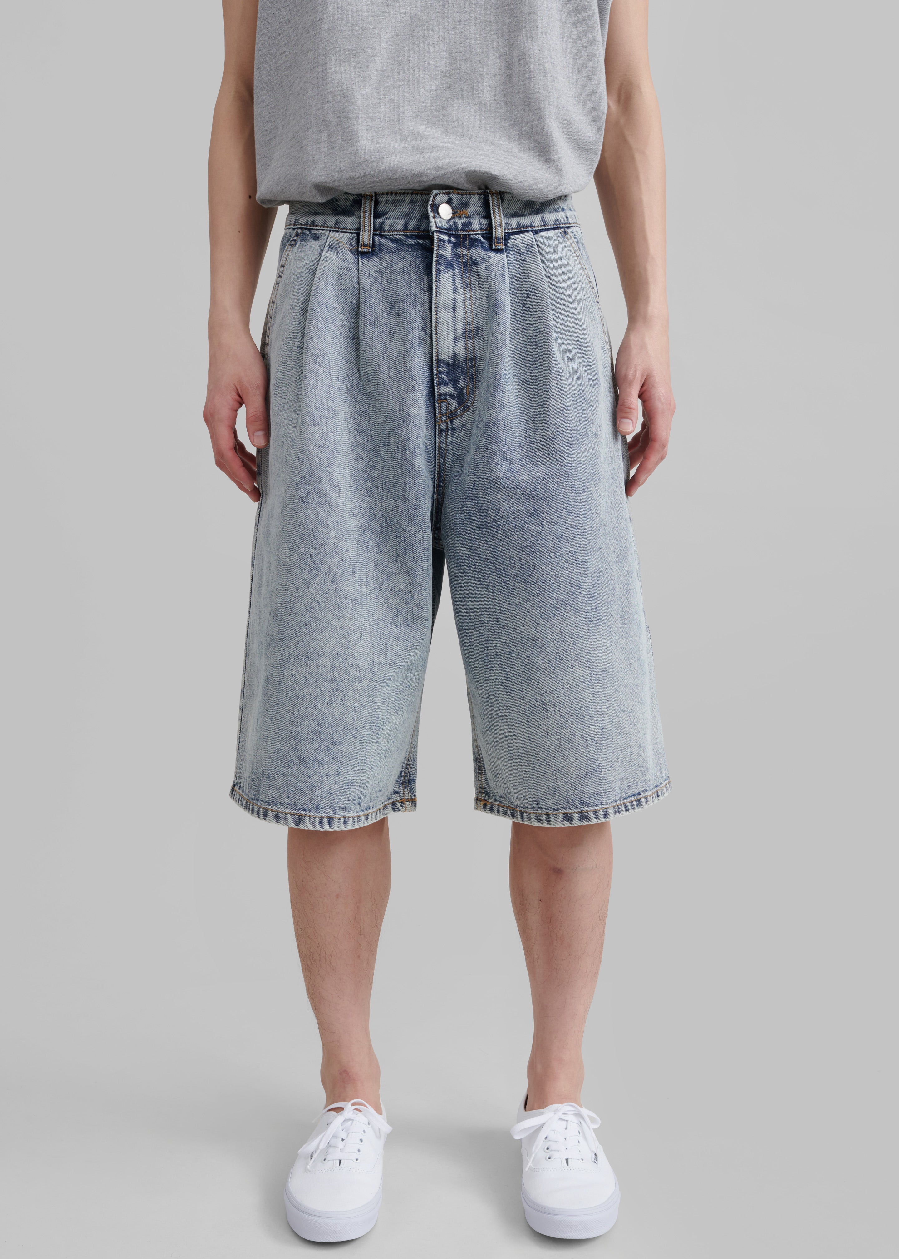 Otto Denim Bermuda Shorts - Blue - 5