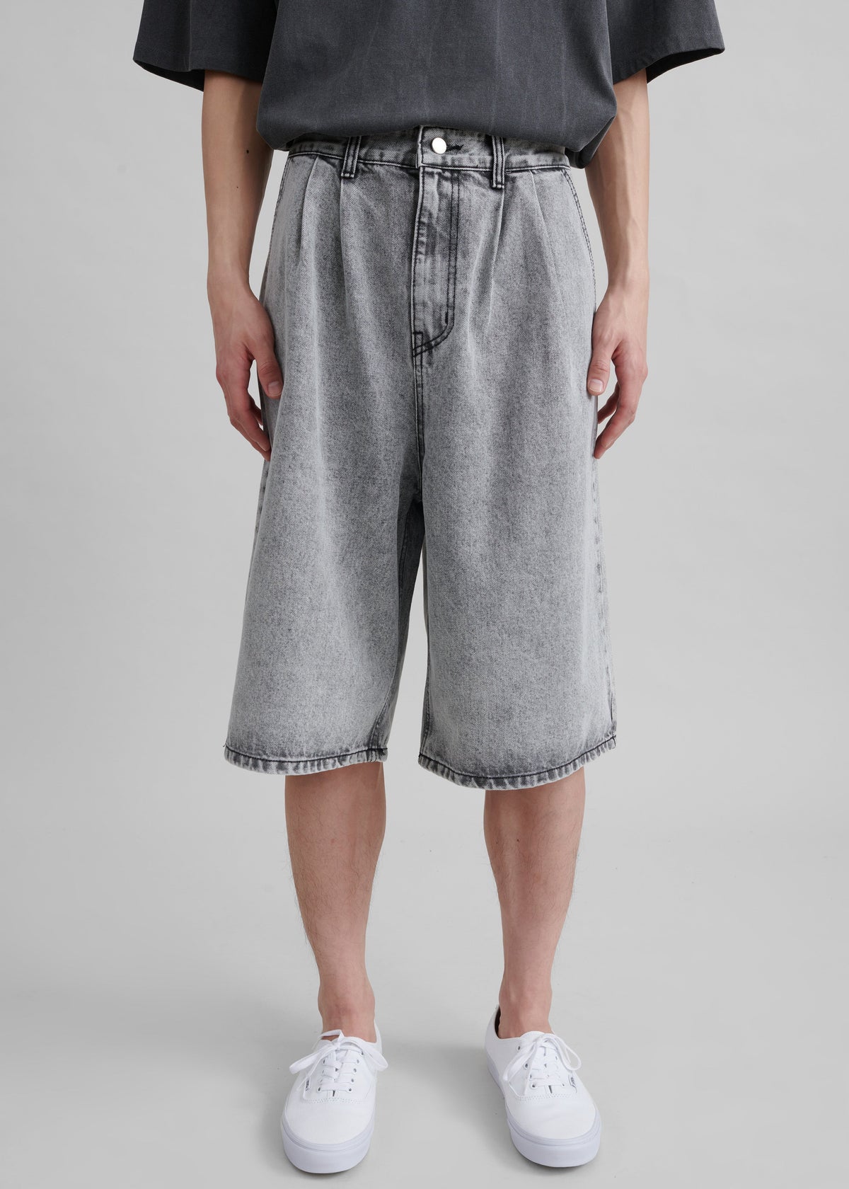 Otto Denim Bermuda Shorts - Grey - 5