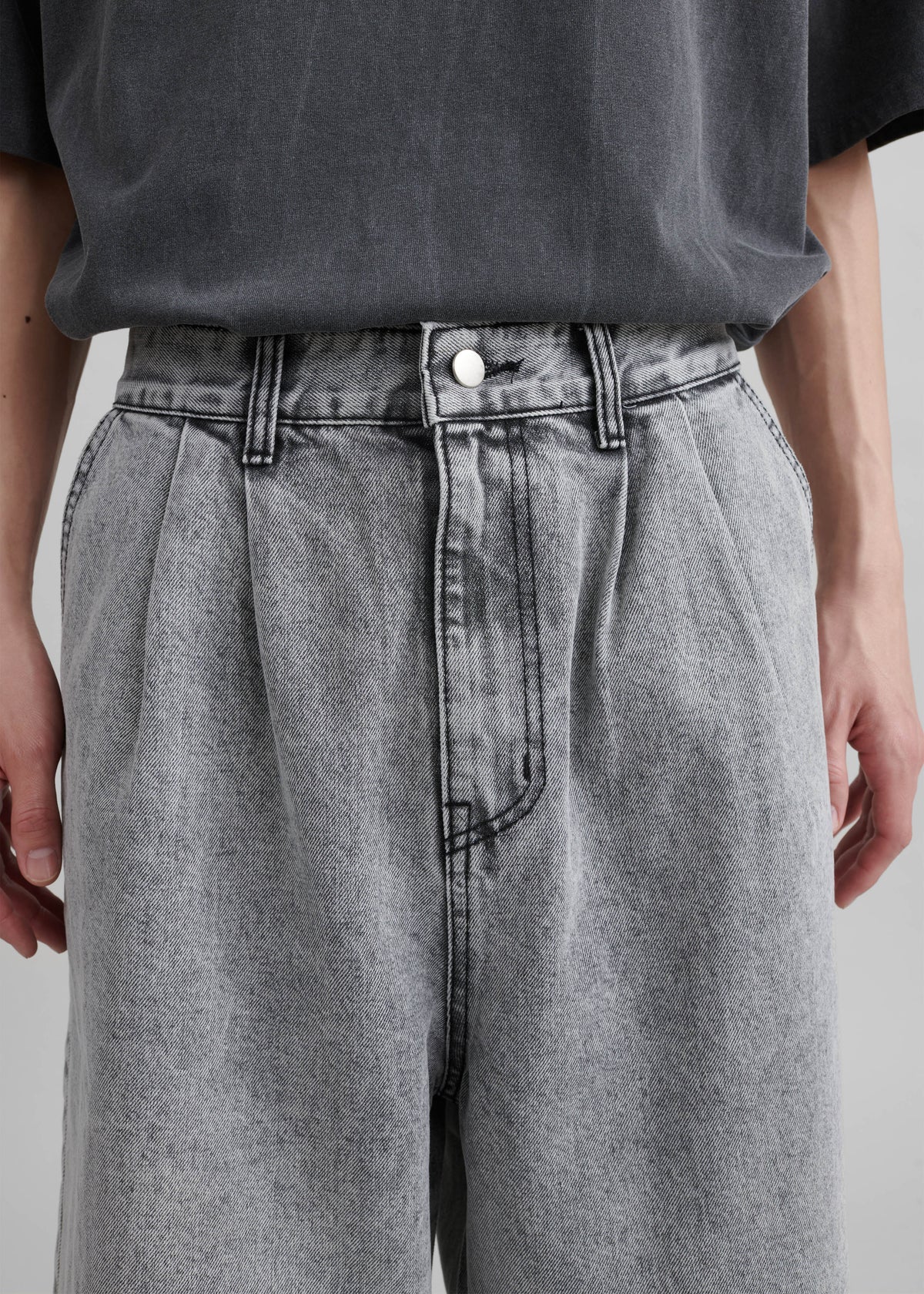 Otto Denim Bermuda Shorts - Grey - 6