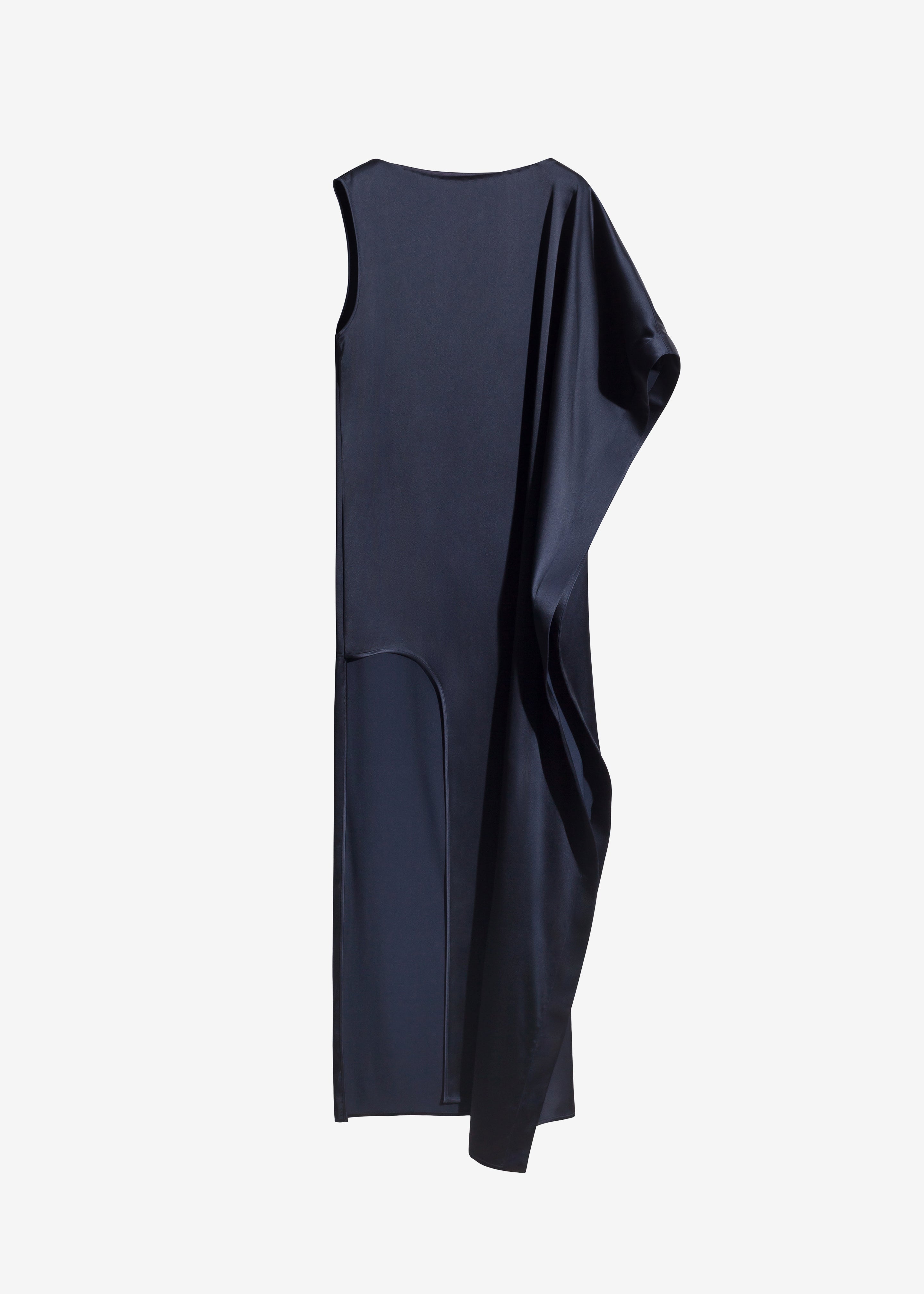 Bevza Asymmetric Maxi Dress - Dark Ink Navy - 8