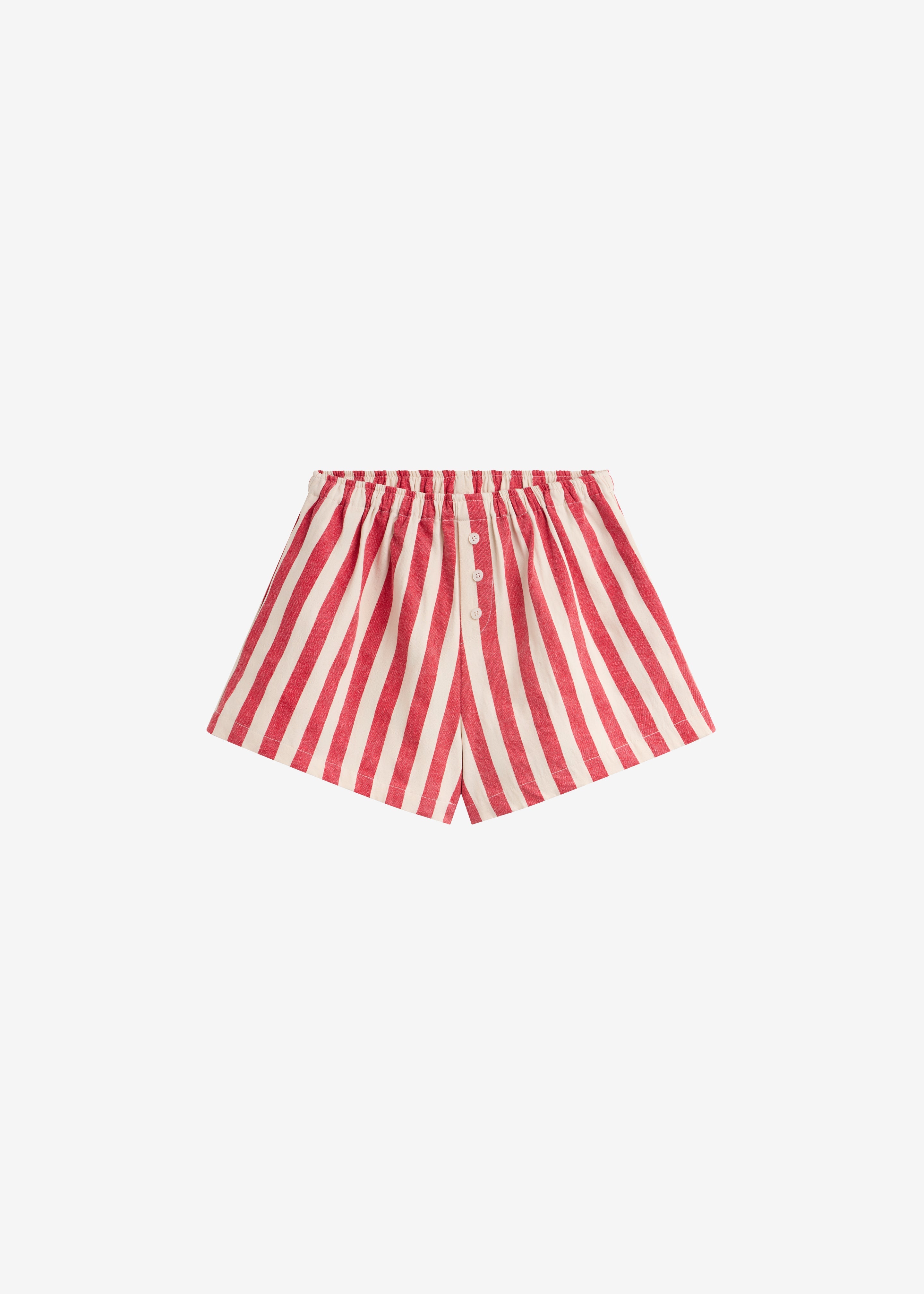 Short boxer Mireval en coton - Rayures rouge/blanc - 9