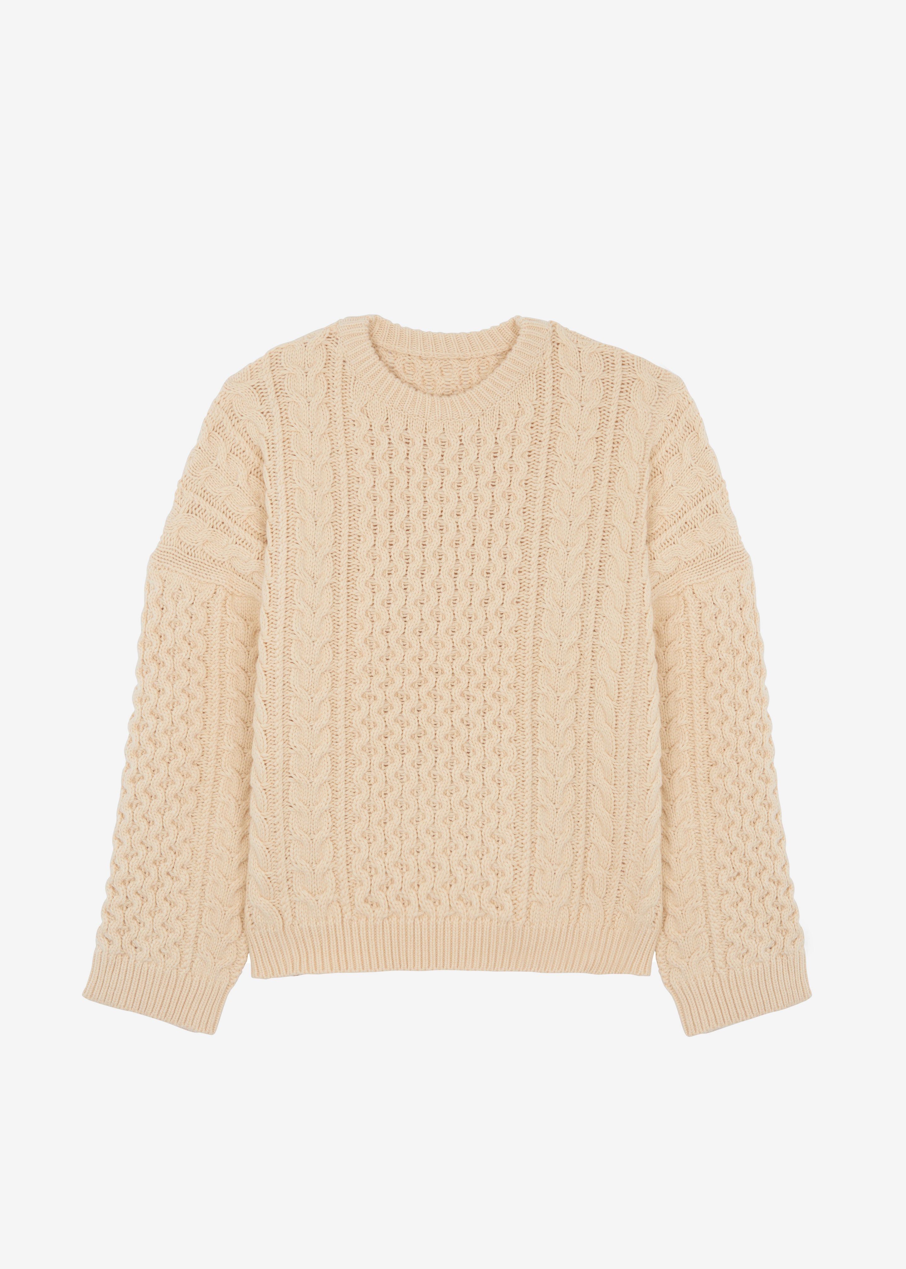 Pailey Braided Sweater - Cream - 9